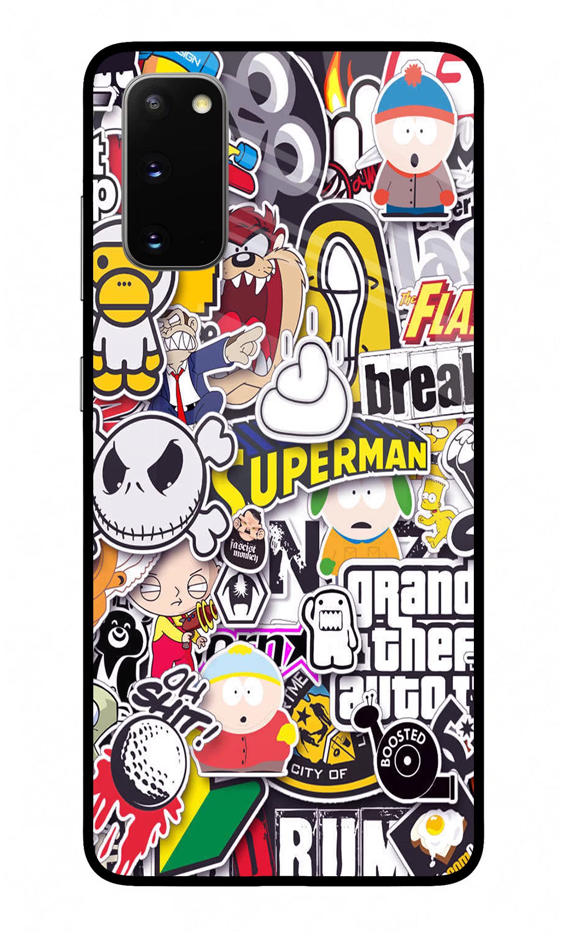 Sticker Bomb Samsung S20 Glass Case - Sticker Bomb Samsung S20 Glass Case Sticker Bomb Samsung S20 Glass Case