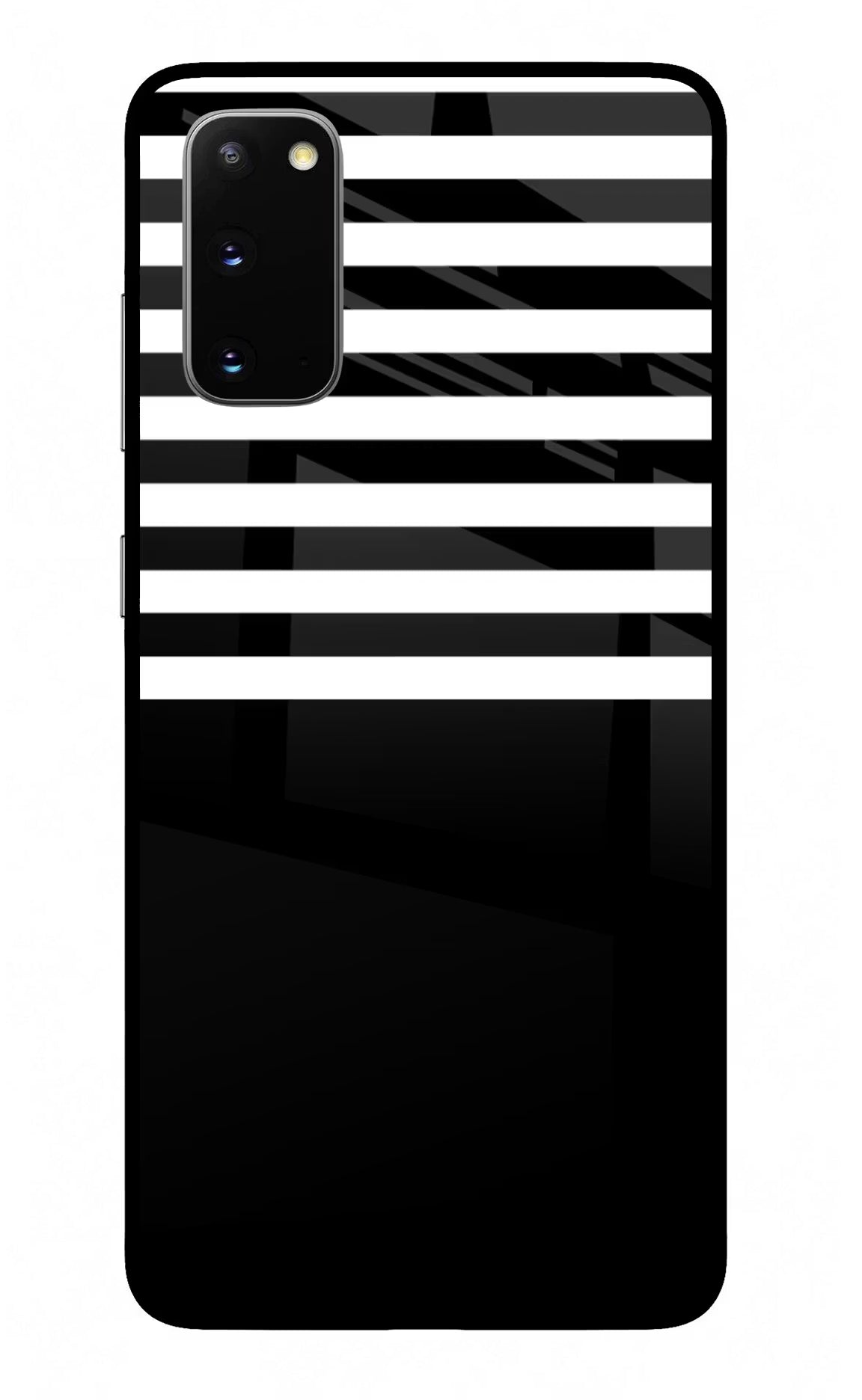 Black and White Print Samsung S20 Glass Case - Black and White Print Samsung S20 Glass Case Black and White Print Samsung S20 Glass Case