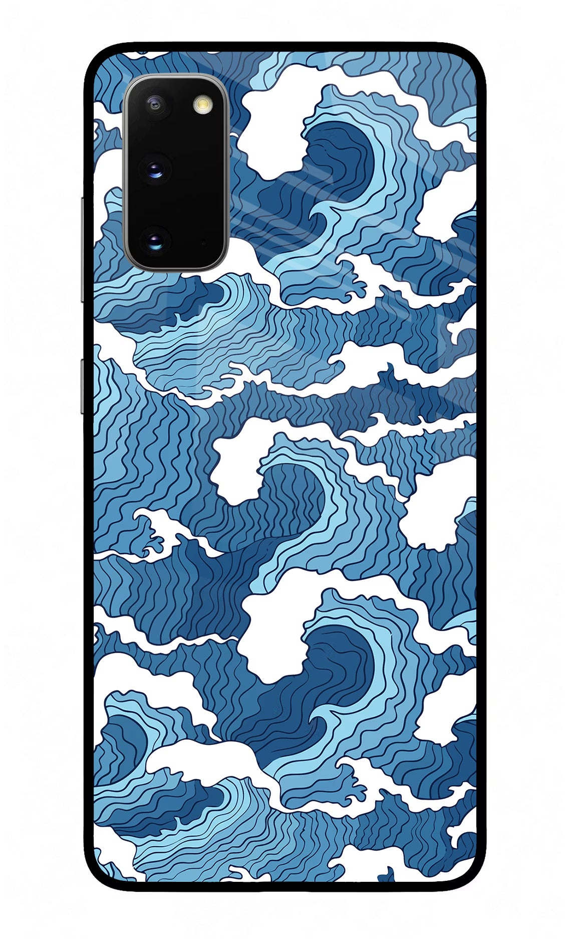 Blue Waves Samsung S20 Glass Case - Blue Waves Samsung S20 Glass Case Blue Waves Samsung S20 Glass Case