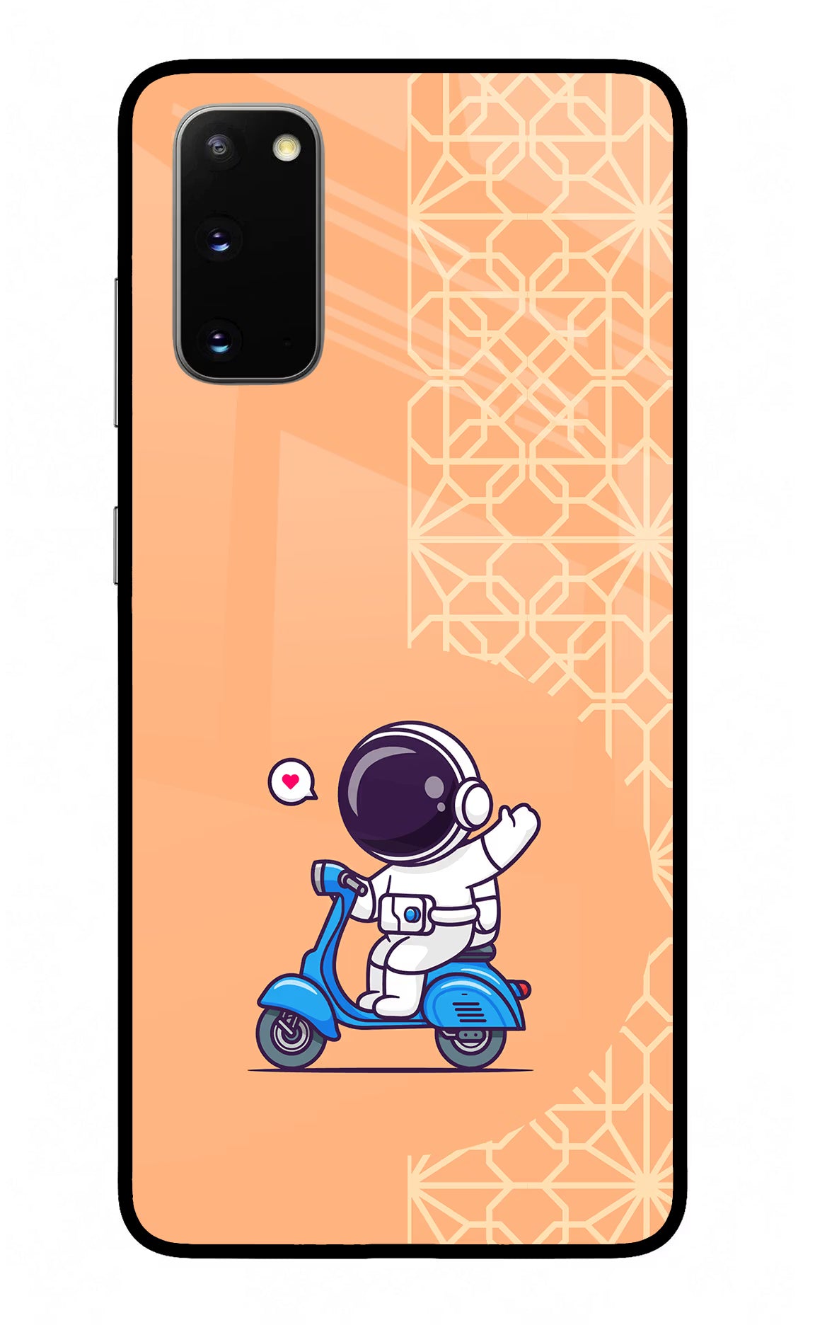 Cute Astronaut Riding Samsung S20 Glass Case - Cute Astronaut Riding Samsung S20 Glass Case Cute Astronaut Riding Samsung S20 Glass Case