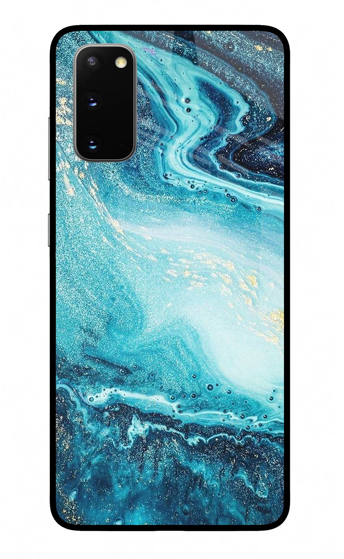 Blue Glitter Marble Samsung S20 Glass Case - Blue Glitter Marble Samsung S20 Glass Case Blue Glitter Marble Samsung S20 Glass Case