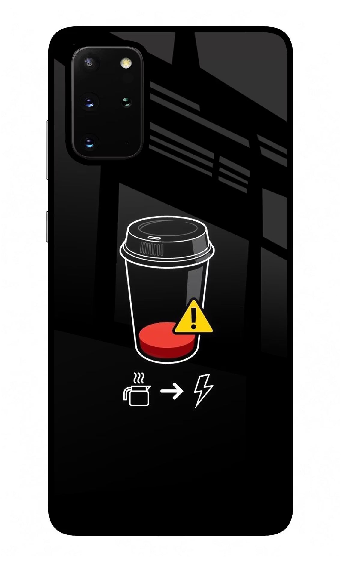 Coffee Samsung S20 Plus Back Cover - Coffee Samsung S20 Plus Glass Case Back Cover by Casekaro Coffee Samsung S20 Plus Glass Case Back Cover by Casekaro