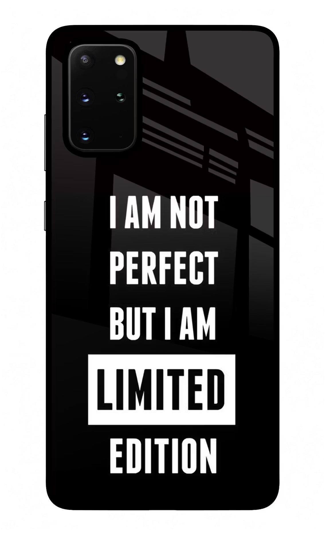 I Am Not Perfect But I Am Limited Edition Samsung S20 Plus Back Cover - I Am Not Perfect But I Am Limited Edition Samsung S20 Plus Glass Case Back Cover by Casekaro I Am Not Perfect But I Am Limited Edition Samsung S20 Plus Glass Case Back Cover by Casekaro
