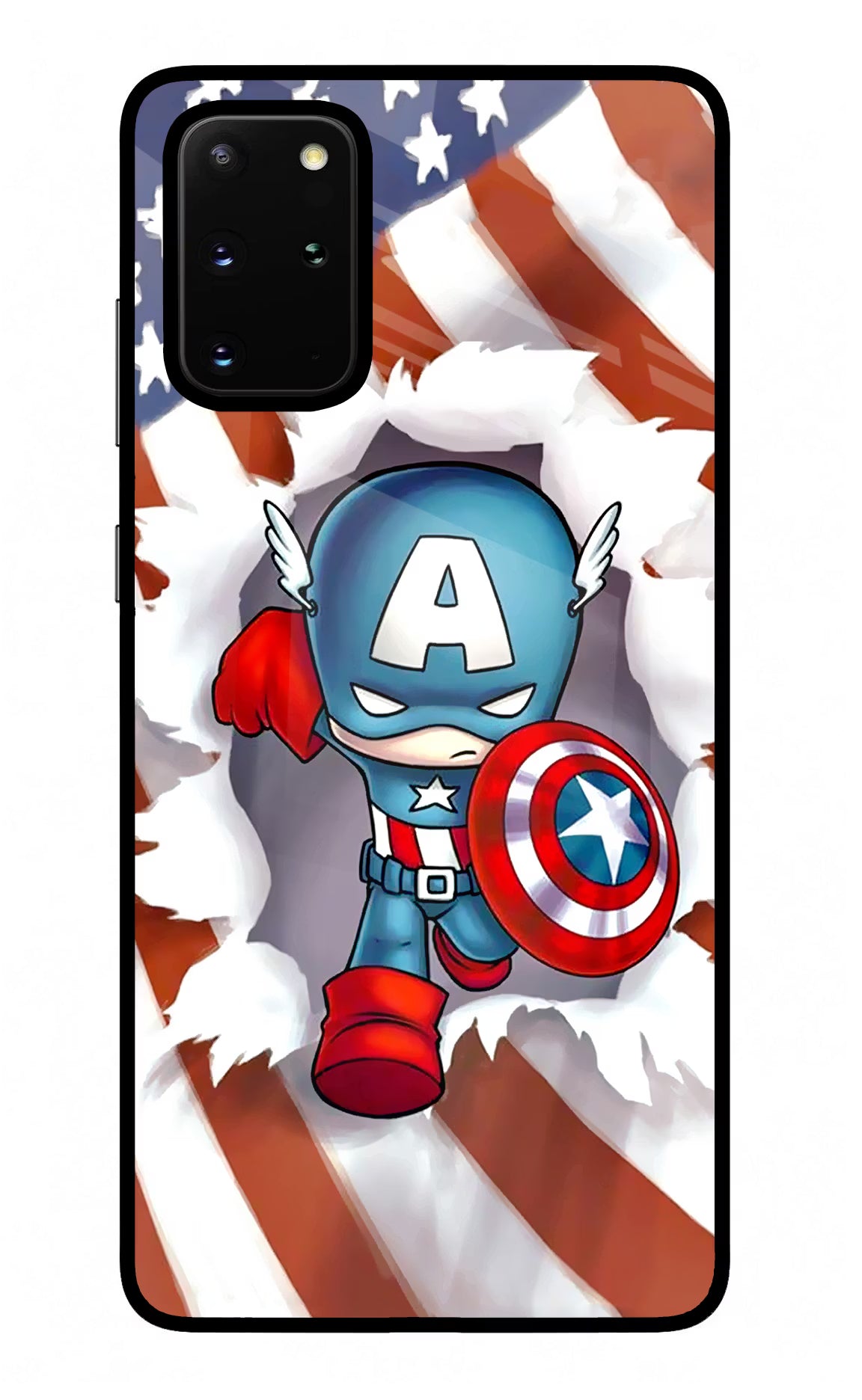 Captain America Samsung S20 Plus Glass Case - Captain America Samsung S20 Plus Glass Case Captain America Samsung S20 Plus Glass Case