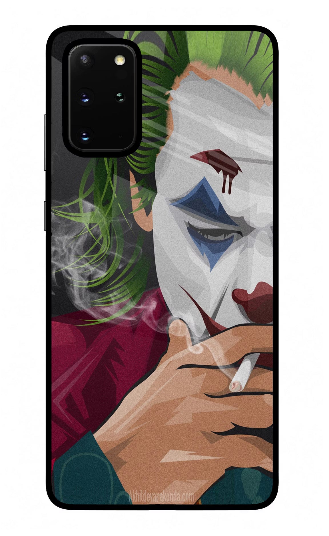 Joker Smoking Samsung S20 Plus Back Cover - Joker Smoking Samsung S20 Plus Glass Case Back Cover by Casekaro Joker Smoking Samsung S20 Plus Glass Case Back Cover by Casekaro
