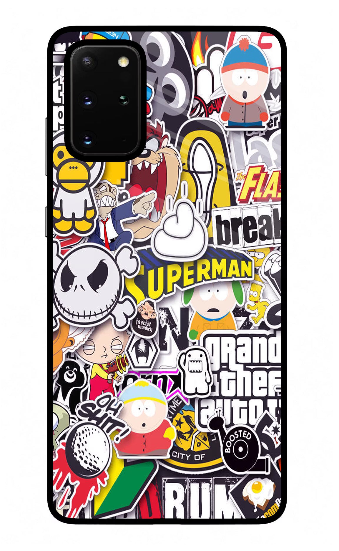 Sticker Bomb Samsung S20 Plus Glass Case - Sticker Bomb Samsung S20 Plus Glass Case Sticker Bomb Samsung S20 Plus Glass Case
