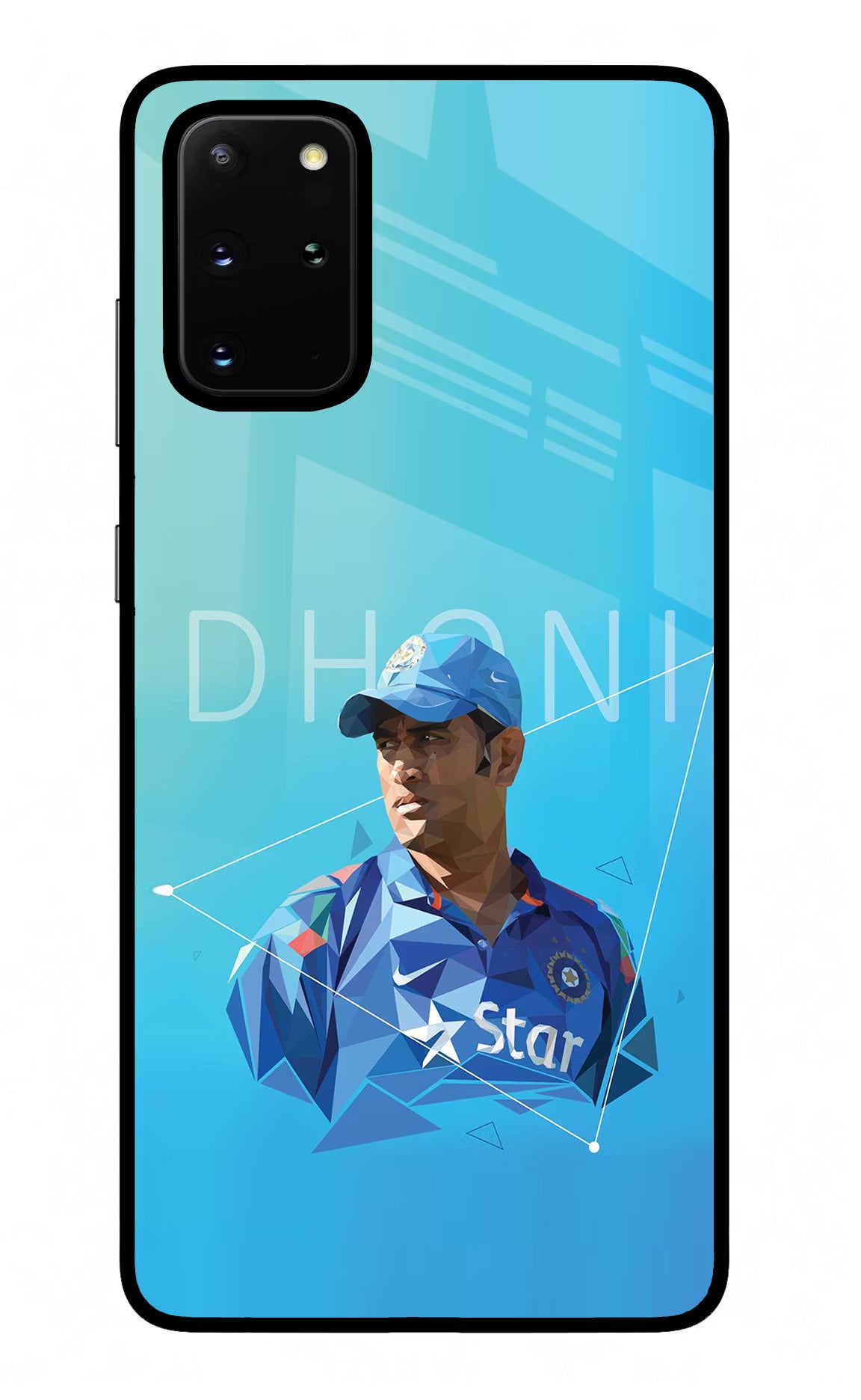 Dhoni Artwork Samsung S20 Plus Back Cover - Dhoni Artwork Samsung S20 Plus Glass Case Back Cover by Casekaro Dhoni Artwork Samsung S20 Plus Glass Case Back Cover by Casekaro