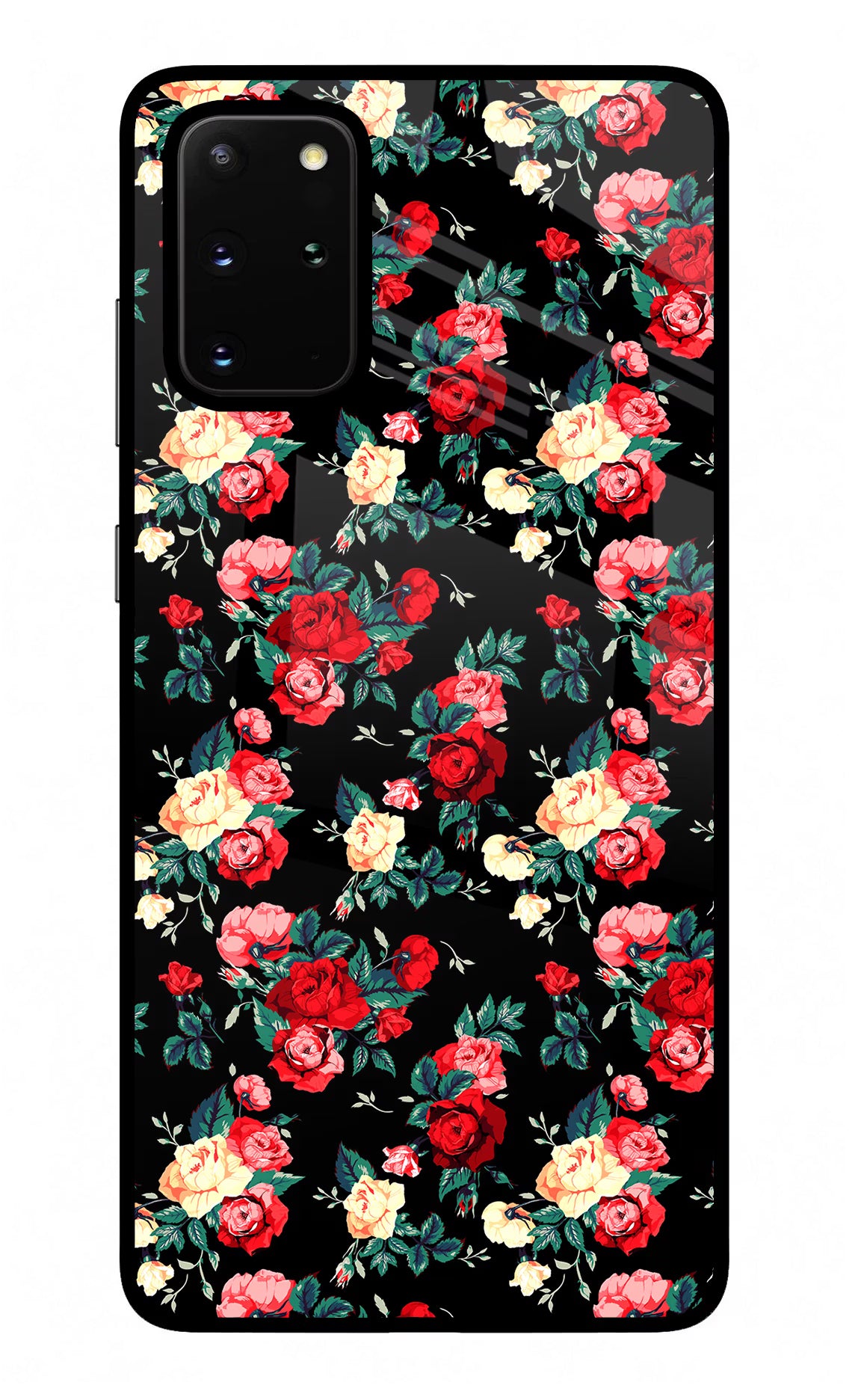 Rose Pattern Samsung S20 Plus Glass Case - Rose Pattern Samsung S20 Plus Glass Case Rose Pattern Samsung S20 Plus Glass Case