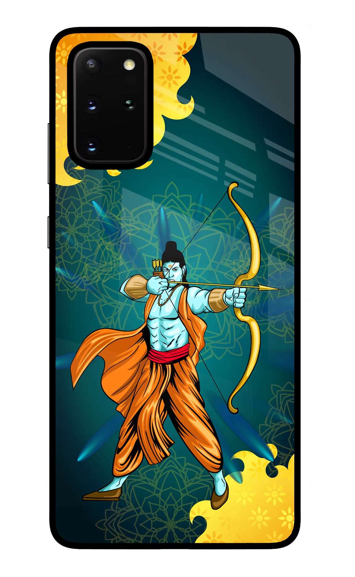 Lord Ram - 6 Samsung S20 Plus Back Cover - Lord Ram - 6 Samsung S20 Plus Glass Case Back Cover by Casekaro Lord Ram - 6 Samsung S20 Plus Glass Case Back Cover by Casekaro