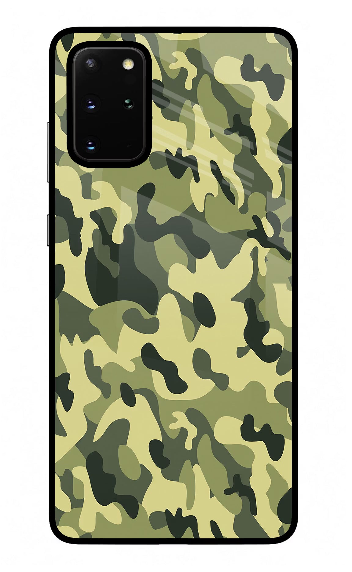 Camouflage Samsung S20 Plus Back Cover - Camouflage Samsung S20 Plus Glass Case Back Cover by Casekaro Camouflage Samsung S20 Plus Glass Case Back Cover by Casekaro
