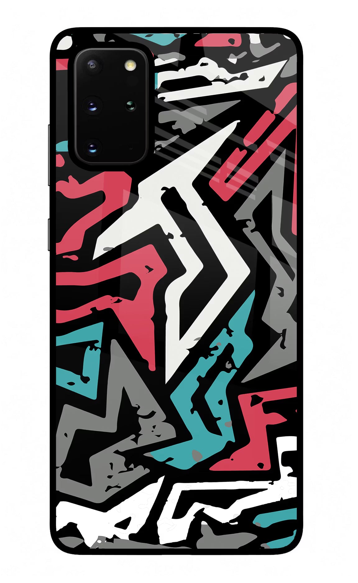 Geometric Graffiti Samsung S20 Plus Back Cover - Geometric Graffiti Samsung S20 Plus Glass Case Back Cover by Casekaro Geometric Graffiti Samsung S20 Plus Glass Case Back Cover by Casekaro