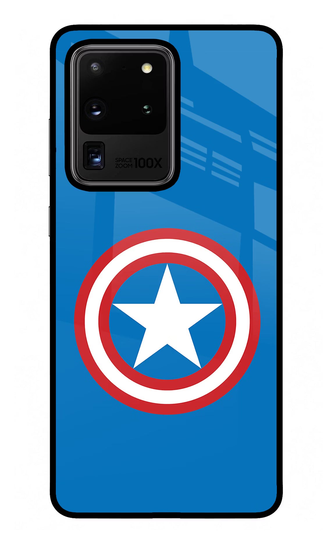 Captain America Logo Samsung S20 Ultra Back Cover - Captain America Logo Samsung S20 Ultra Glass Case Back Cover by Casekaro Captain America Logo Samsung S20 Ultra Glass Case Back Cover by Casekaro