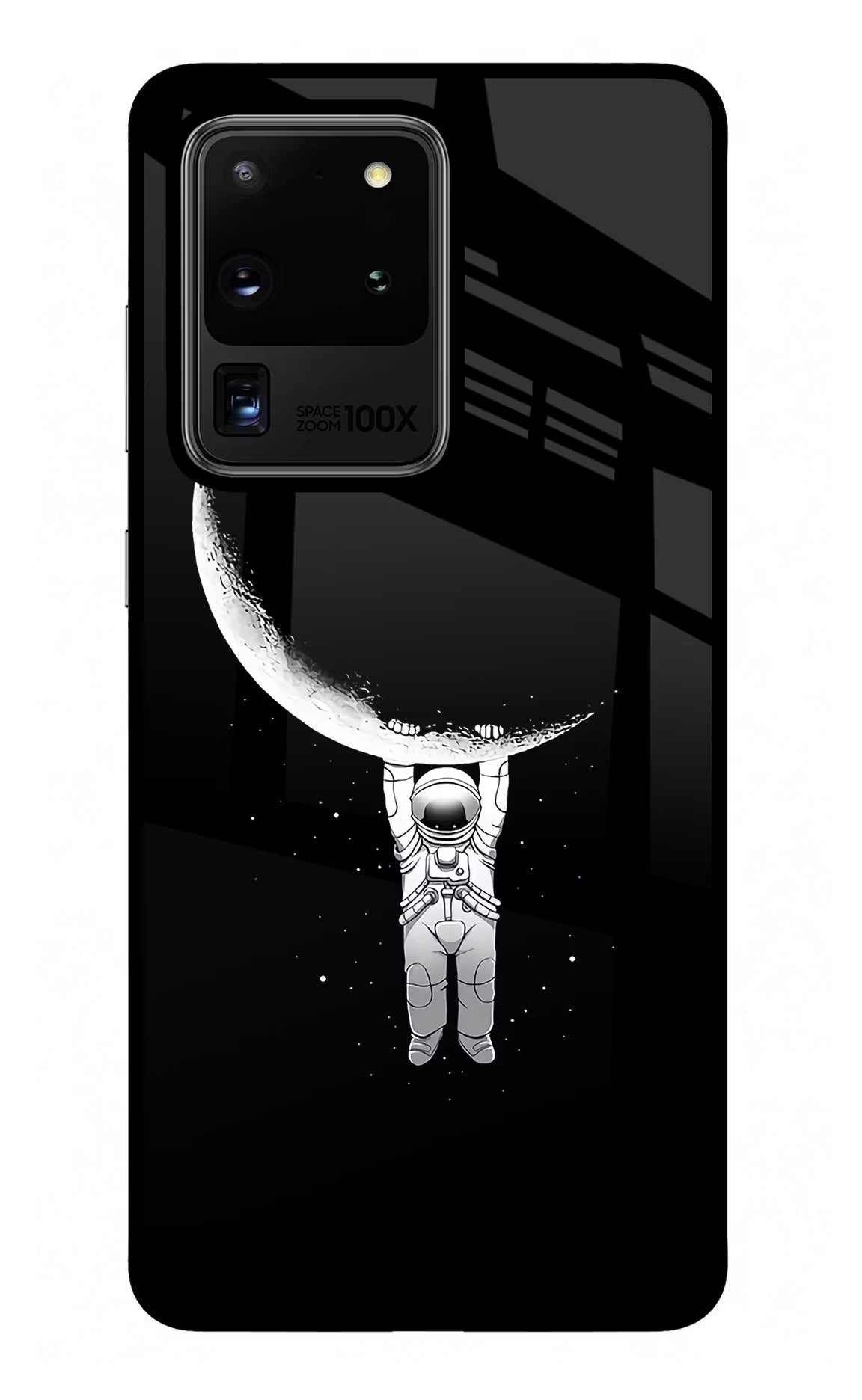 Moon Space Samsung S20 Ultra Back Cover - Moon Space Samsung S20 Ultra Glass Case Back Cover by Casekaro Moon Space Samsung S20 Ultra Glass Case Back Cover by Casekaro