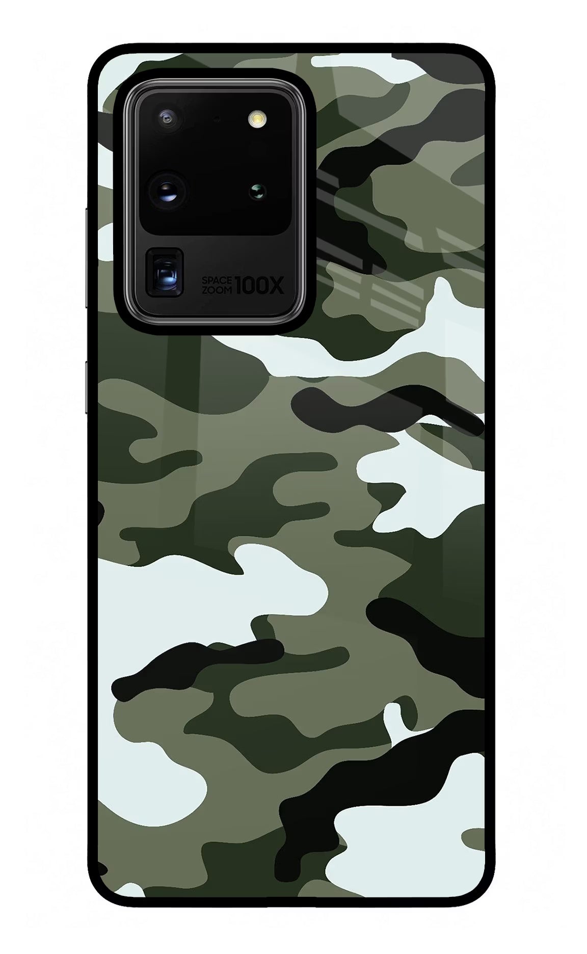 Camouflage Samsung S20 Ultra Back Cover - Camouflage Samsung S20 Ultra Glass Case Back Cover by Casekaro Camouflage Samsung S20 Ultra Glass Case Back Cover by Casekaro