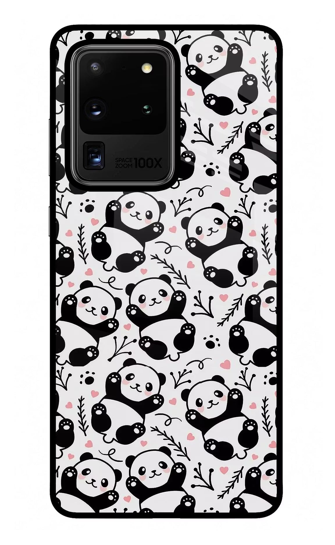 Cute Panda Samsung S20 Ultra Back Cover - Cute Panda Samsung S20 Ultra Glass Case Back Cover by Casekaro Cute Panda Samsung S20 Ultra Glass Case Back Cover by Casekaro
