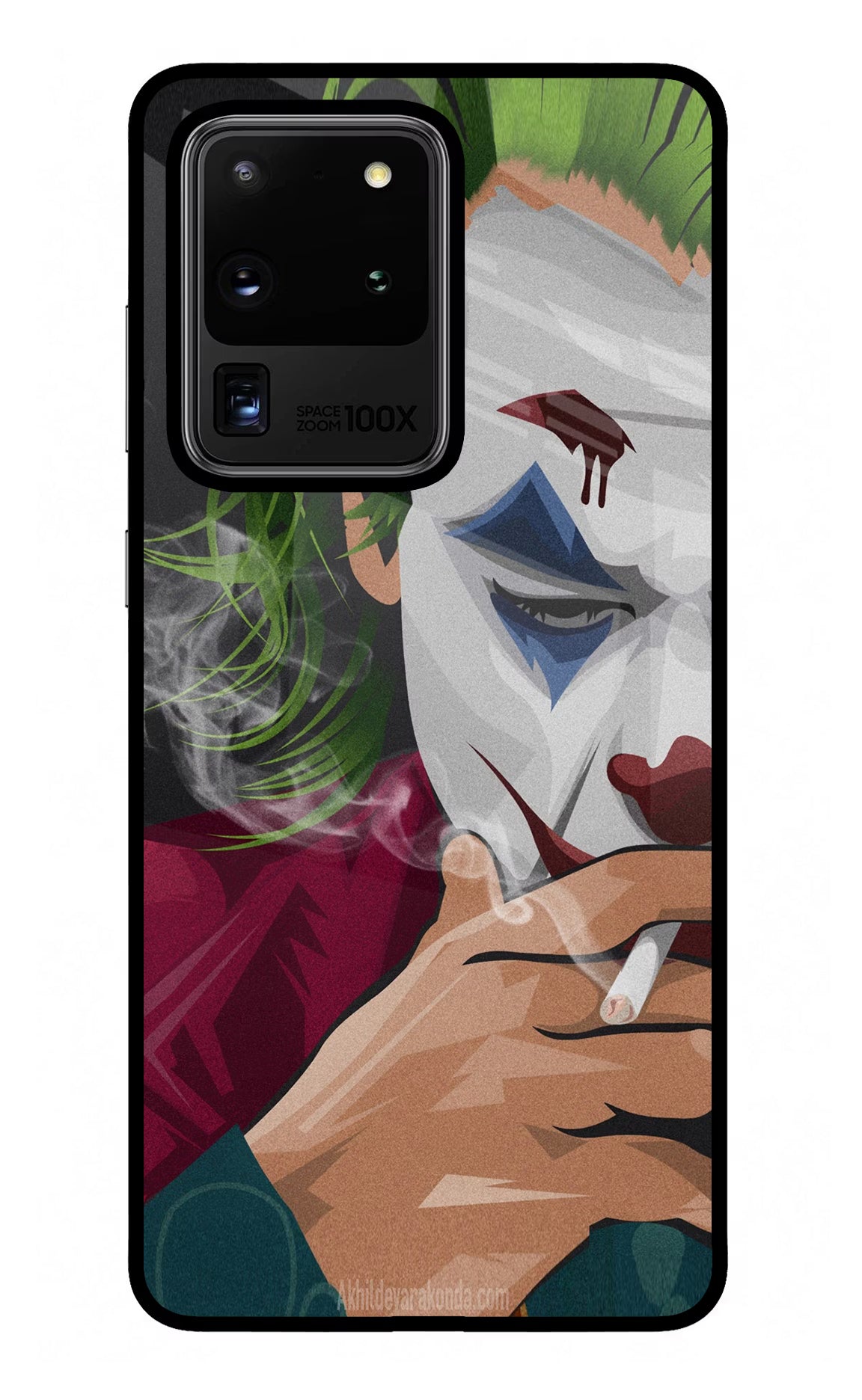 Joker Smoking Samsung S20 Ultra Back Cover - Joker Smoking Samsung S20 Ultra Glass Case Back Cover by Casekaro Joker Smoking Samsung S20 Ultra Glass Case Back Cover by Casekaro