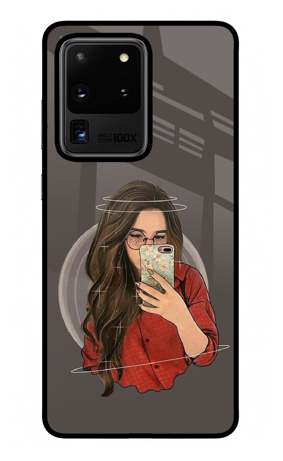 Selfie Queen Samsung S20 Ultra Back Cover - Selfie Queen Samsung S20 Ultra Glass Case Back Cover by Casekaro Selfie Queen Samsung S20 Ultra Glass Case Back Cover by Casekaro