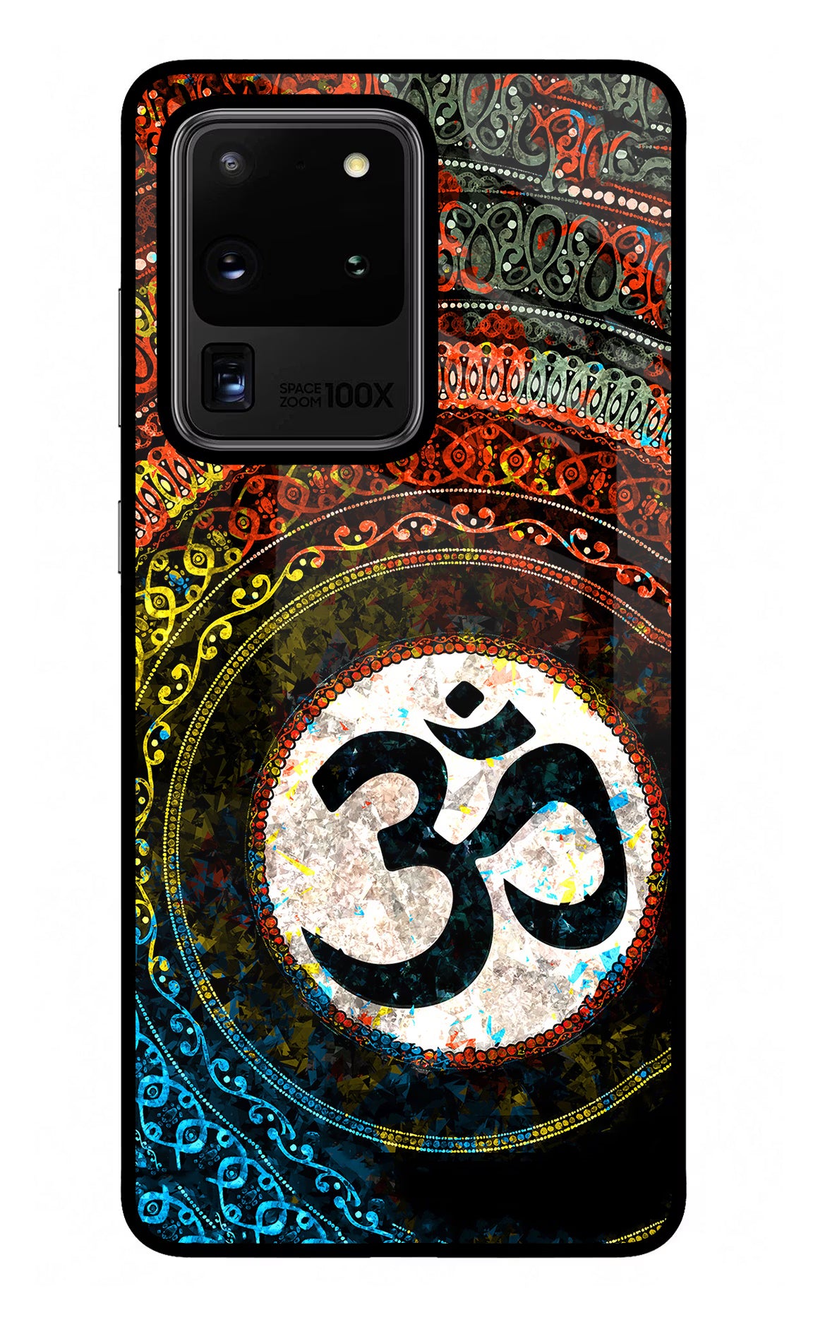 Om Cultural Samsung S20 Ultra Back Cover - Om Cultural Samsung S20 Ultra Glass Case Back Cover by Casekaro Om Cultural Samsung S20 Ultra Glass Case Back Cover by Casekaro