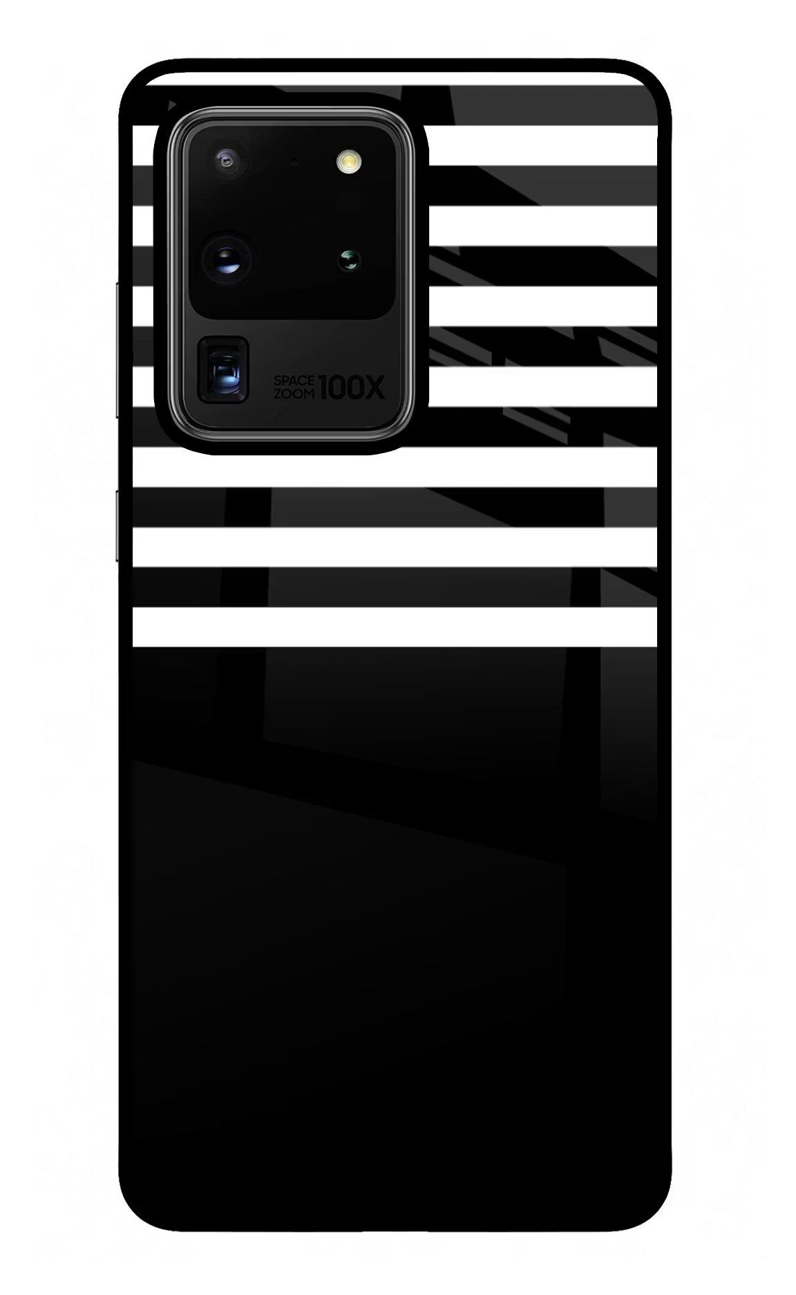 Black and White Print Samsung S20 Ultra Back Cover - Black and White Print Samsung S20 Ultra Glass Case Back Cover by Casekaro Black and White Print Samsung S20 Ultra Glass Case Back Cover by Casekaro