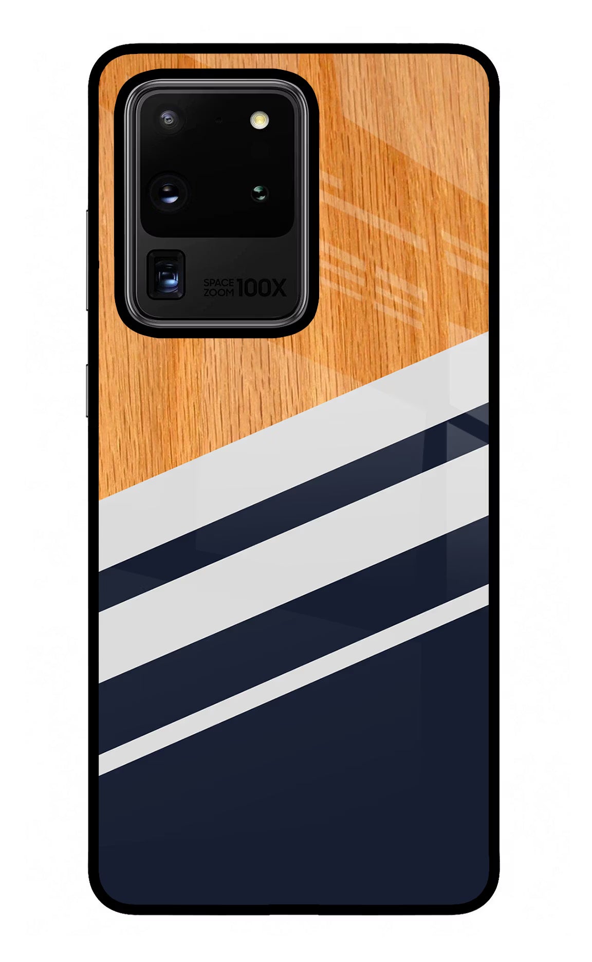 Blue and white wooden Samsung S20 Ultra Back Cover - Blue and white wooden Samsung S20 Ultra Glass Case Back Cover by Casekaro Blue and white wooden Samsung S20 Ultra Glass Case Back Cover by Casekaro