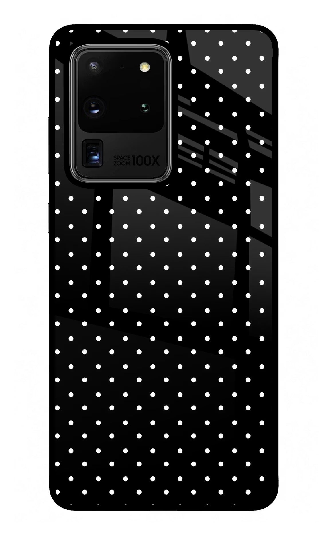 White Dots Samsung S20 Ultra Back Cover - White Dots Samsung S20 Ultra Glass Case Back Cover by Casekaro White Dots Samsung S20 Ultra Glass Case Back Cover by Casekaro