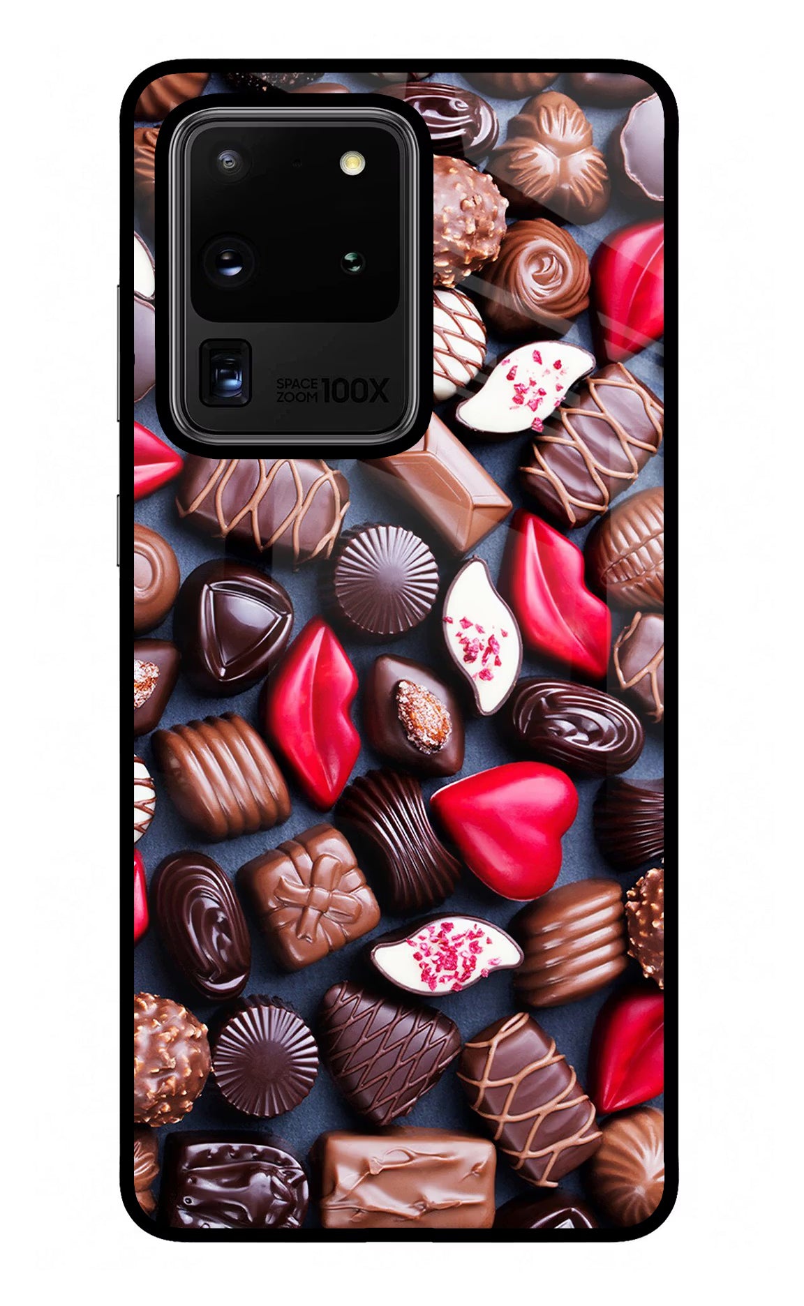 Chocolates Samsung S20 Ultra Back Cover - Chocolates Samsung S20 Ultra Glass Case Back Cover by Casekaro Chocolates Samsung S20 Ultra Glass Case Back Cover by Casekaro