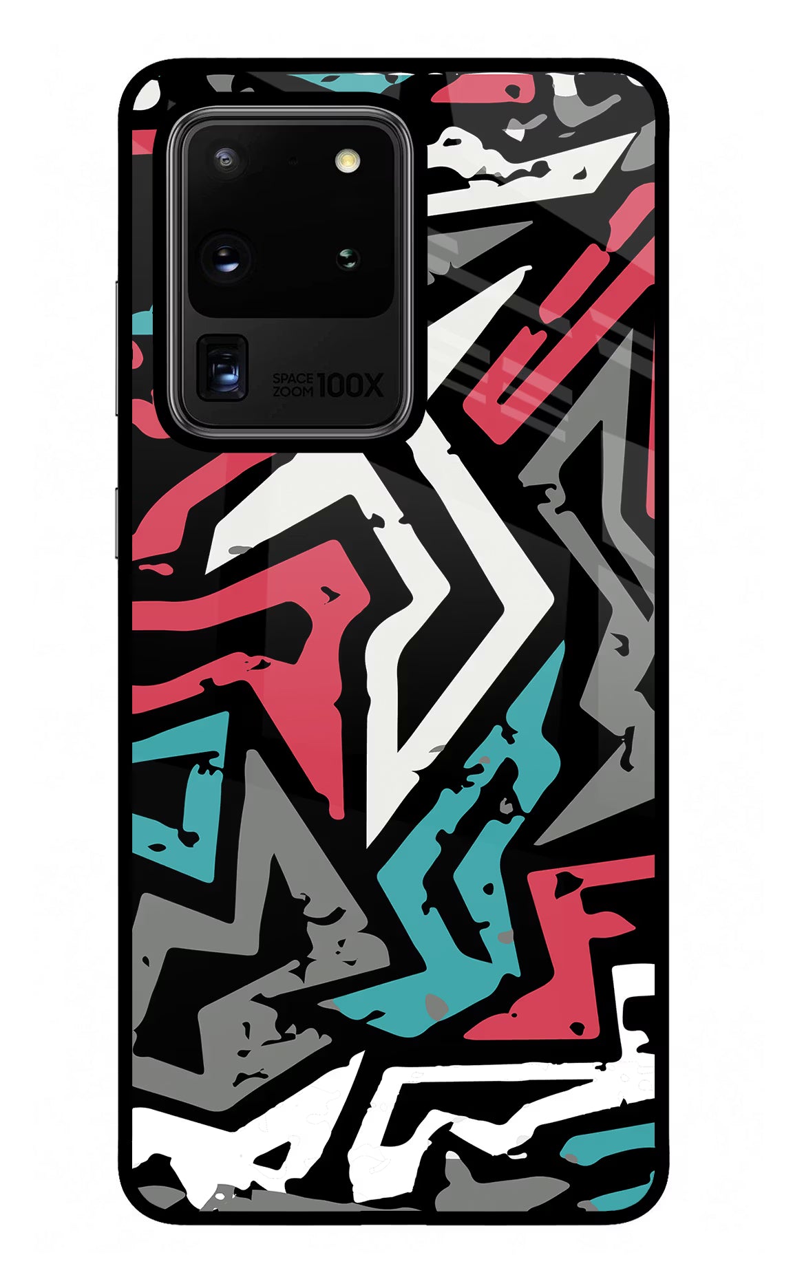 Geometric Graffiti Samsung S20 Ultra Back Cover - Geometric Graffiti Samsung S20 Ultra Glass Case Back Cover by Casekaro Geometric Graffiti Samsung S20 Ultra Glass Case Back Cover by Casekaro