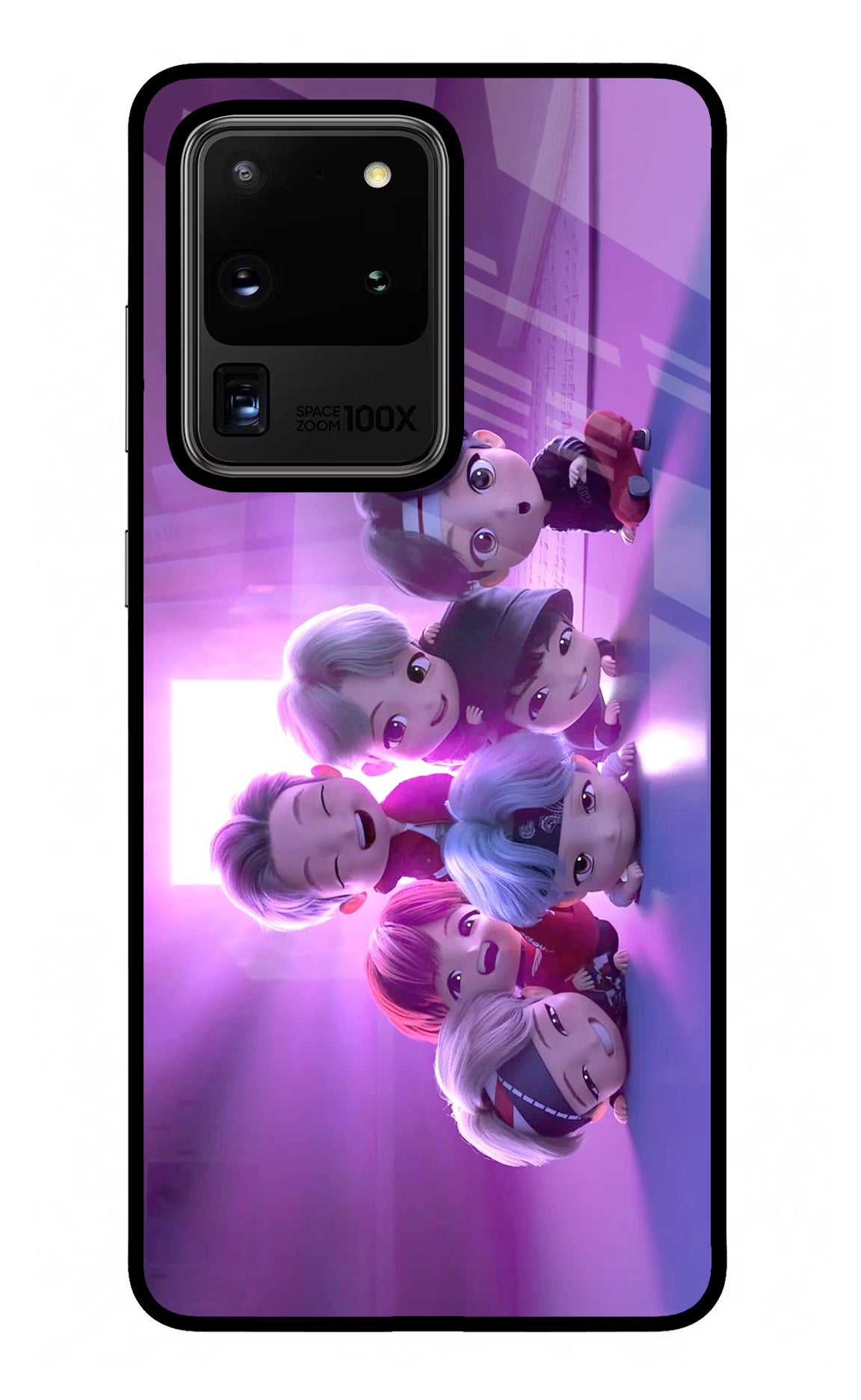 BTS Chibi Samsung S20 Ultra Back Cover - BTS Chibi Samsung S20 Ultra Glass Case Back Cover by Casekaro BTS Chibi Samsung S20 Ultra Glass Case Back Cover by Casekaro
