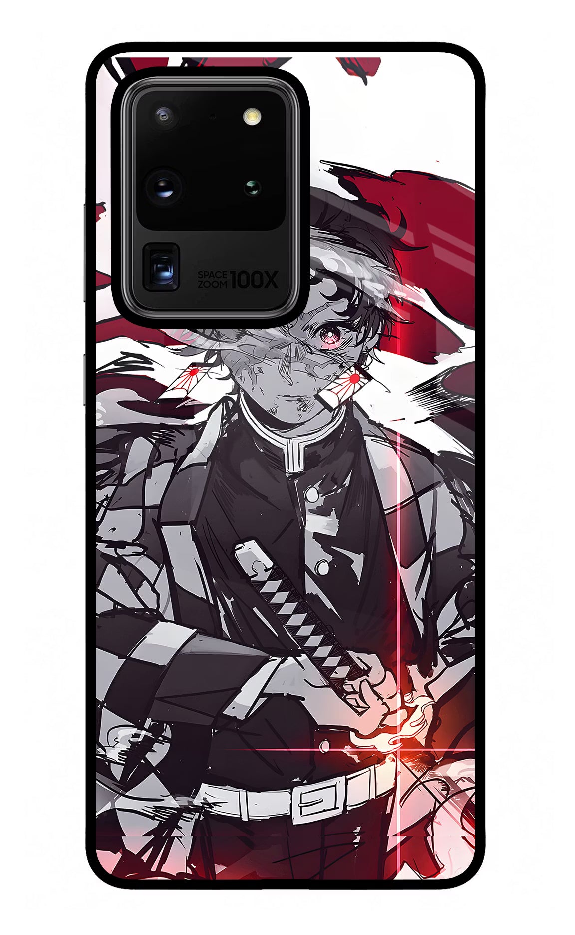 Demon Slayer Samsung S20 Ultra Back Cover - Demon Slayer Samsung S20 Ultra Glass Case Back Cover by Casekaro Demon Slayer Samsung S20 Ultra Glass Case Back Cover by Casekaro
