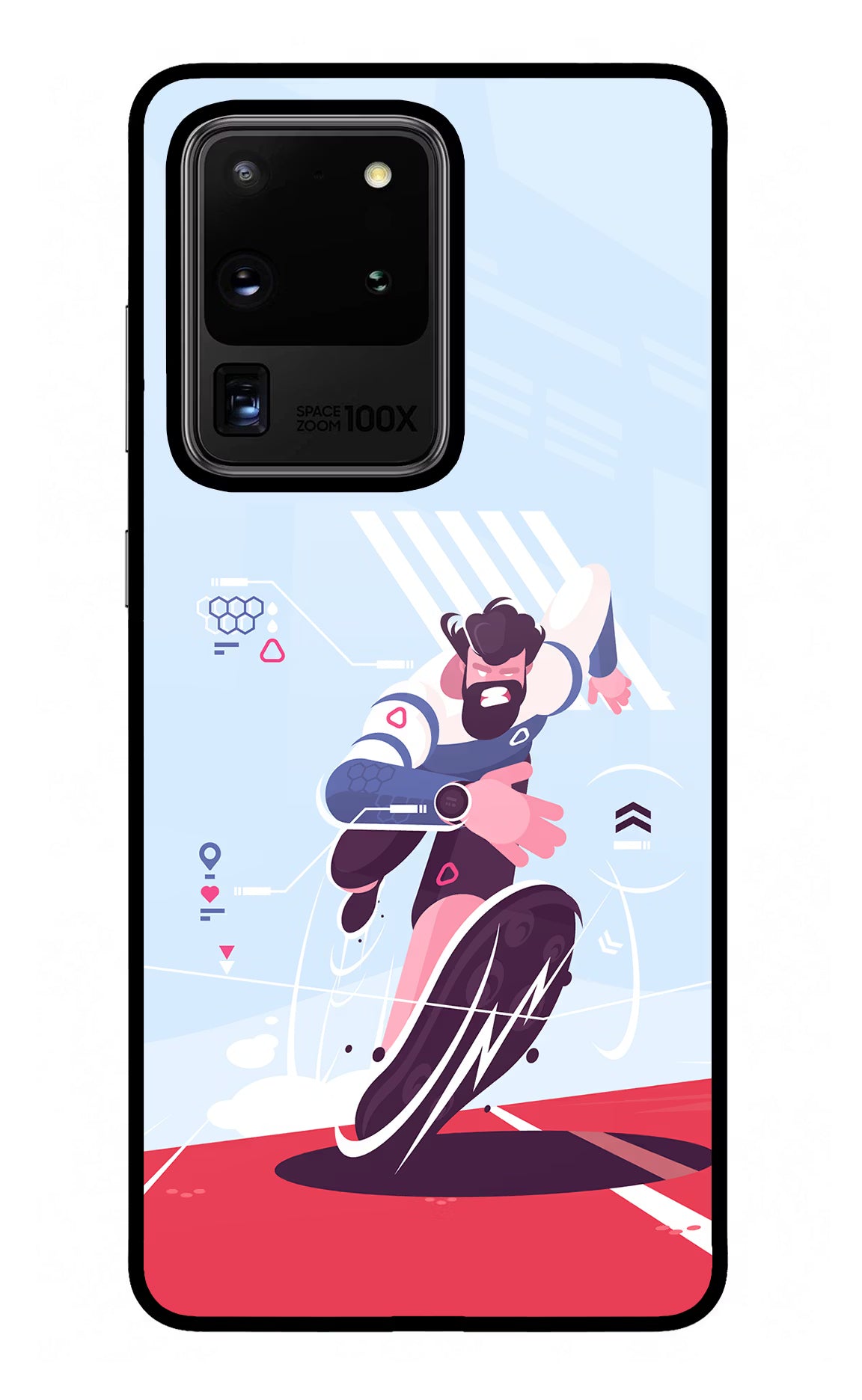 Run Pro Samsung S20 Ultra Back Cover - Run Pro Samsung S20 Ultra Glass Case Back Cover by Casekaro Run Pro Samsung S20 Ultra Glass Case Back Cover by Casekaro