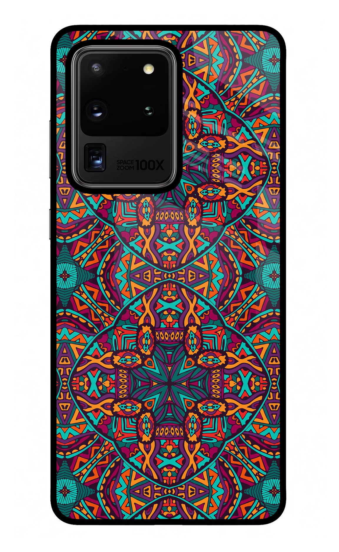Colour Mandala Samsung S20 Ultra Back Cover - Colour Mandala Samsung S20 Ultra Glass Case Back Cover by Casekaro Colour Mandala Samsung S20 Ultra Glass Case Back Cover by Casekaro