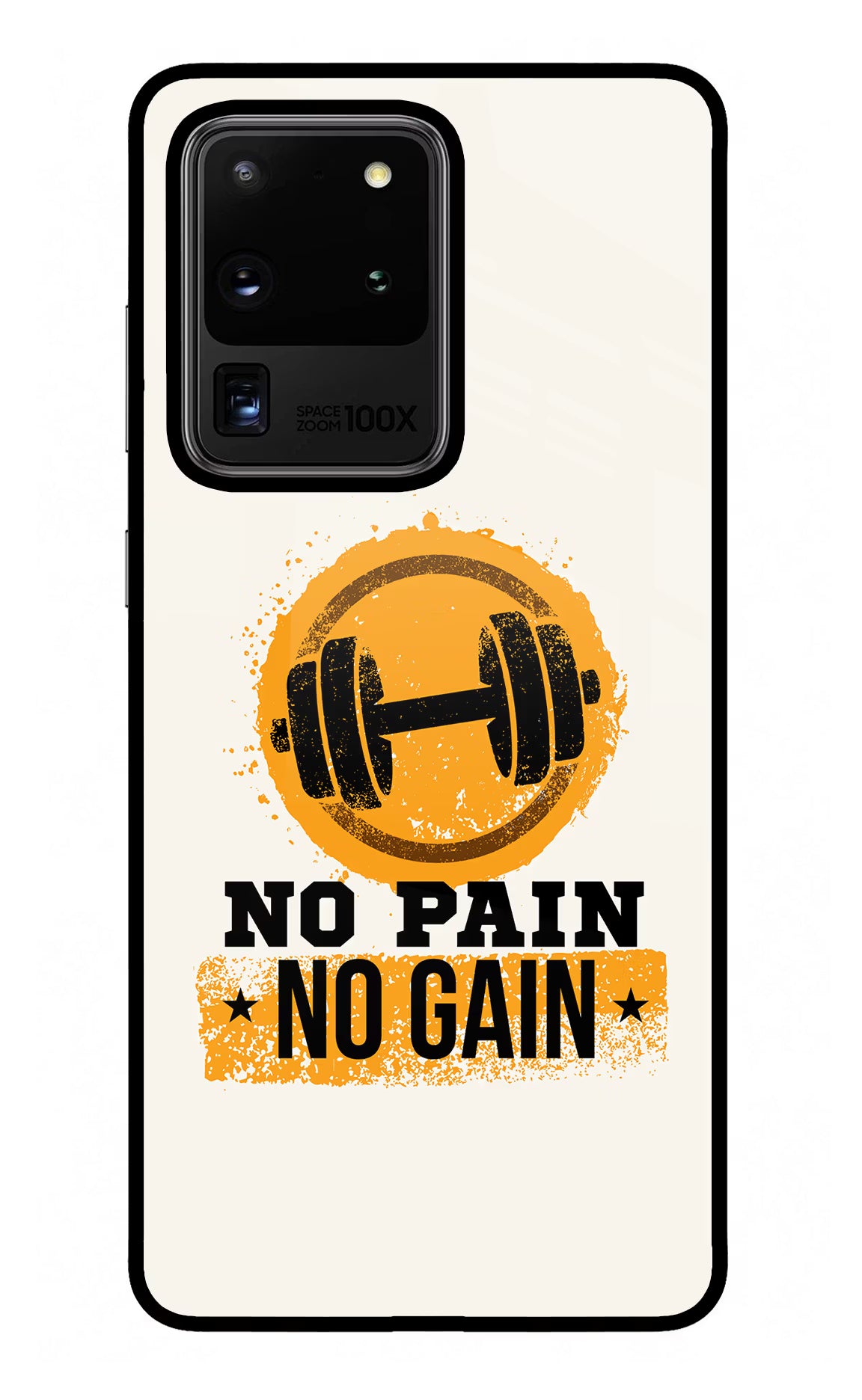 No Pain No Gain Samsung S20 Ultra Back Cover - No Pain No Gain Samsung S20 Ultra Glass Case Back Cover by Casekaro No Pain No Gain Samsung S20 Ultra Glass Case Back Cover by Casekaro