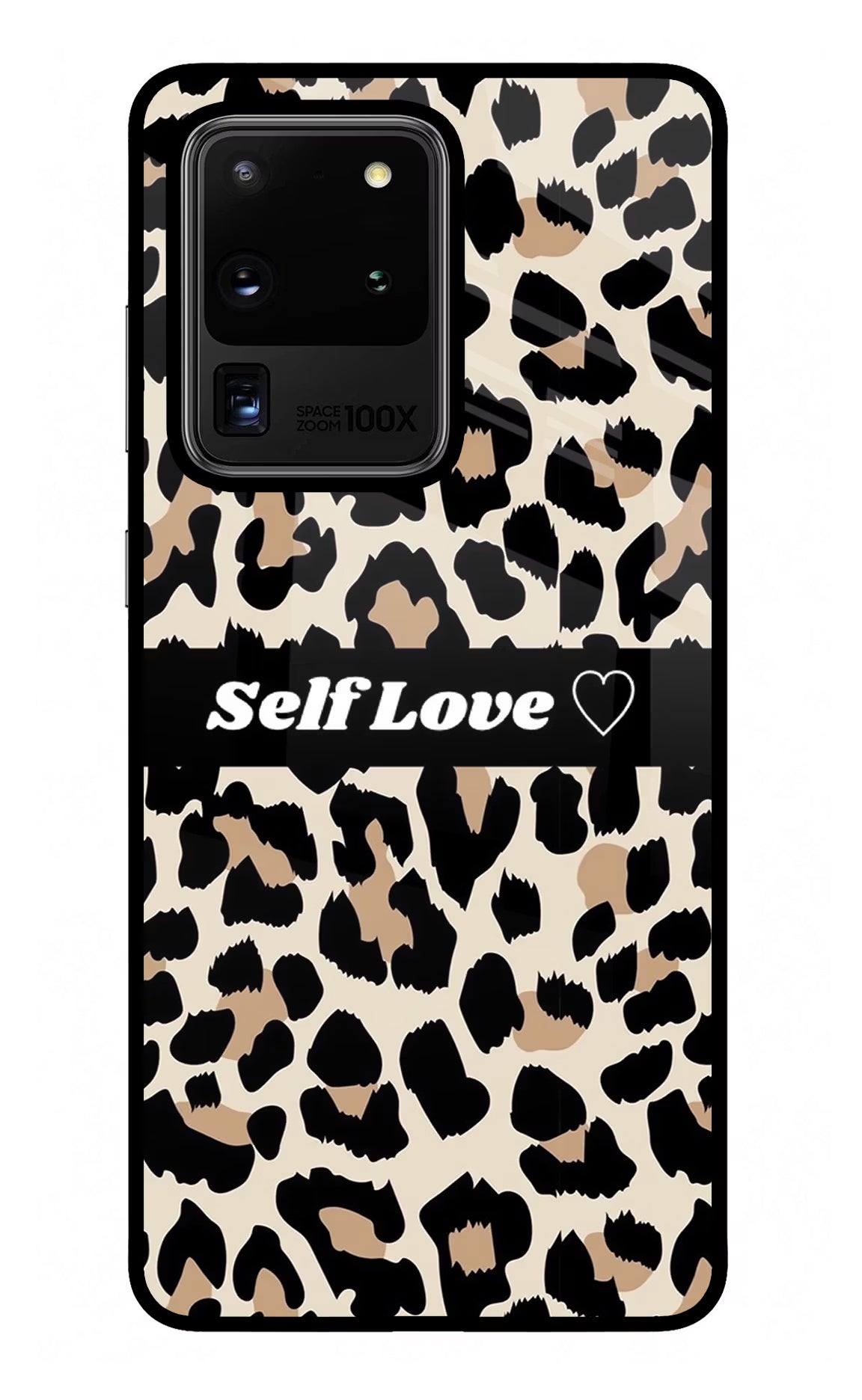 Leopard Print Self Love Samsung S20 Ultra Back Cover - Leopard Print Self Love Samsung S20 Ultra Glass Case Back Cover by Casekaro Leopard Print Self Love Samsung S20 Ultra Glass Case Back Cover by Casekaro