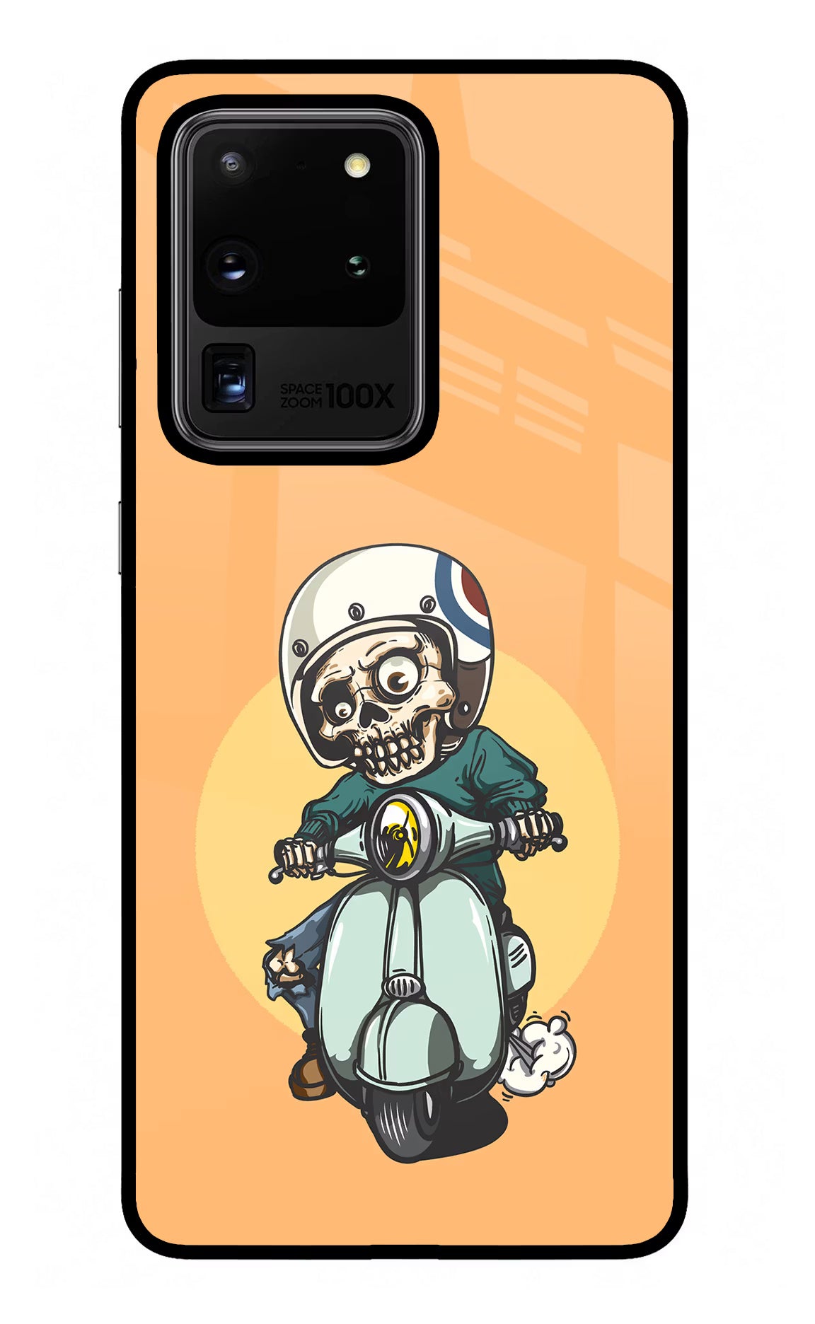 Undead Biker Samsung S20 Ultra Back Cover - Undead Biker Samsung S20 Ultra Glass Case Back Cover by Casekaro Undead Biker Samsung S20 Ultra Glass Case Back Cover by Casekaro