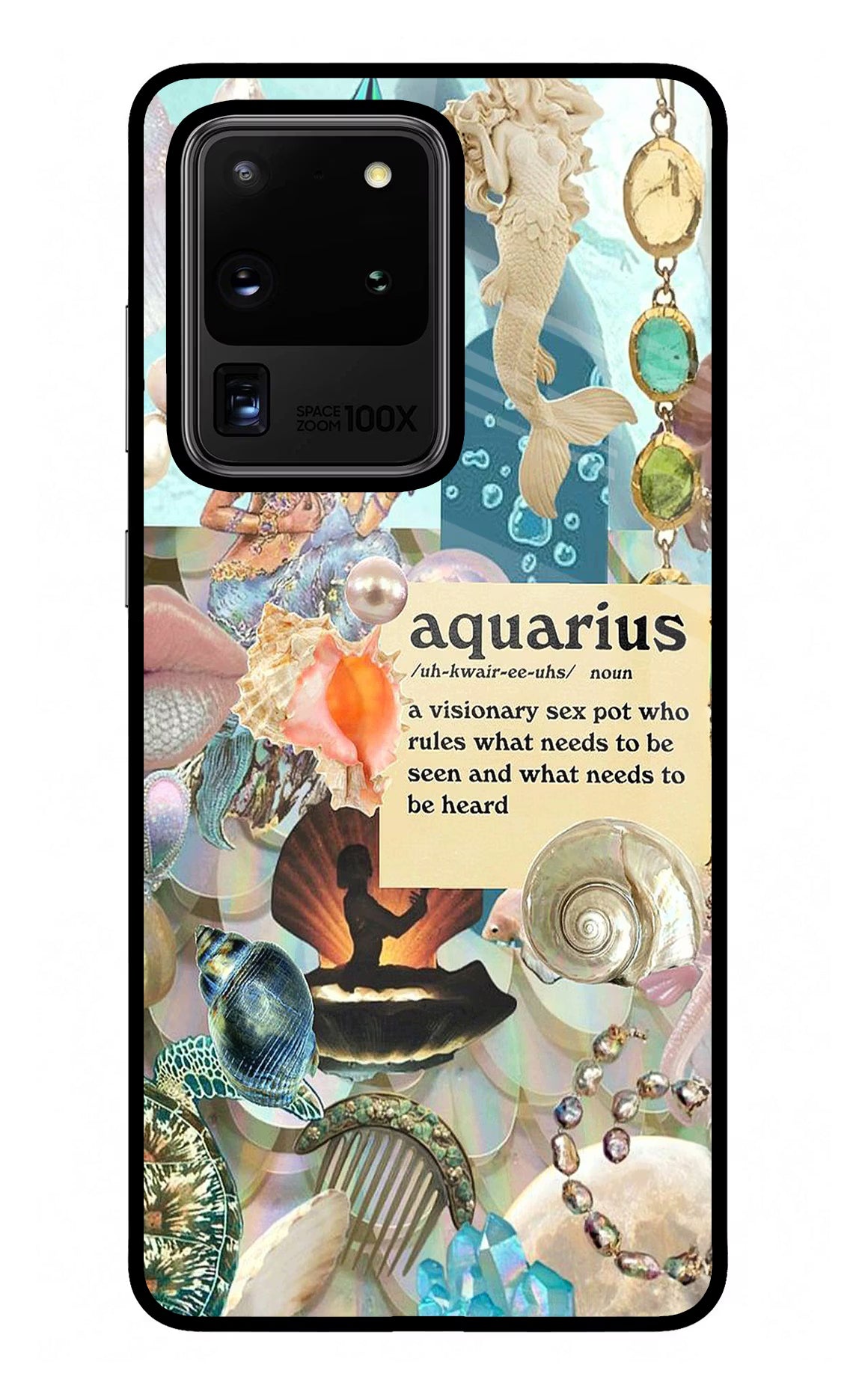 Aquarius Zodiac Samsung S20 Ultra Back Cover - Aquarius Zodiac Samsung S20 Ultra Glass Case Back Cover by Casekaro Aquarius Zodiac Samsung S20 Ultra Glass Case Back Cover by Casekaro