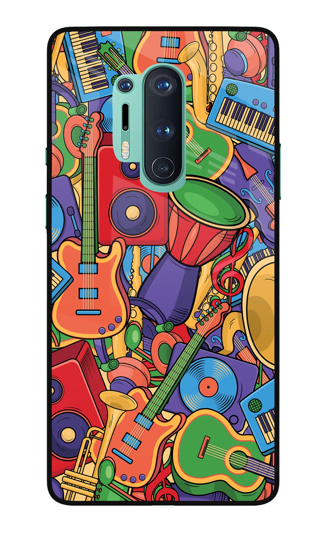 Music Instrument Doodle Oneplus 8 Pro Glass Case - Music Instrument Doodle Oneplus 8 Pro Glass Case Music Instrument Doodle Oneplus 8 Pro Glass Case
