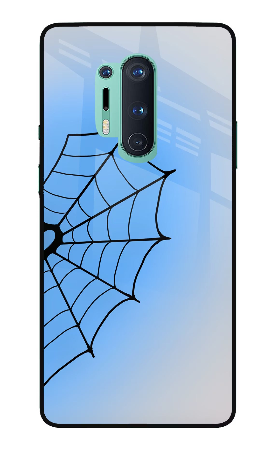 Blue Web Oneplus 8 Pro Glass Case - Blue Web Oneplus 8 Pro Glass Case Blue Web Oneplus 8 Pro Glass Case