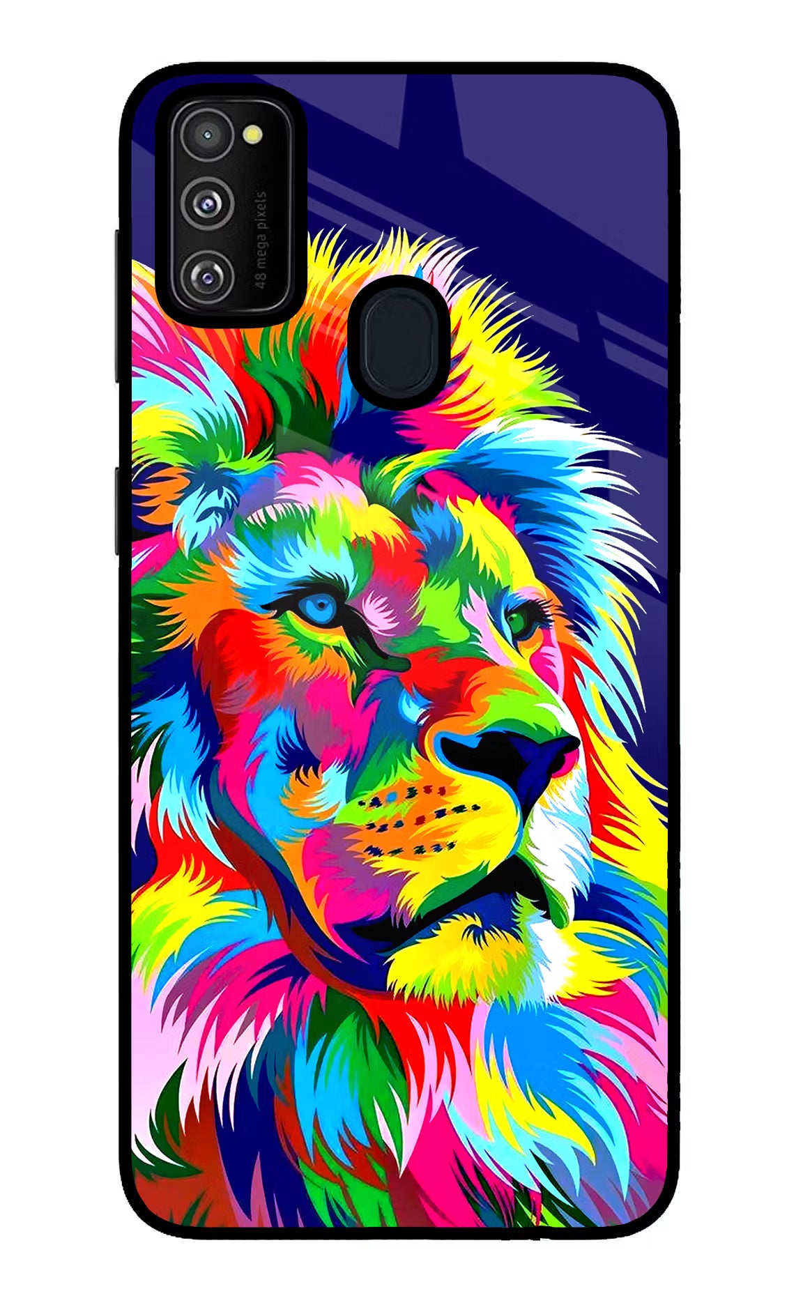 Vector Art Lion Samsung M21 2020 Back Cover - Vector Art Lion Samsung M21 2020 Glass Case Back Cover by Casekaro Vector Art Lion Samsung M21 2020 Glass Case Back Cover by Casekaro