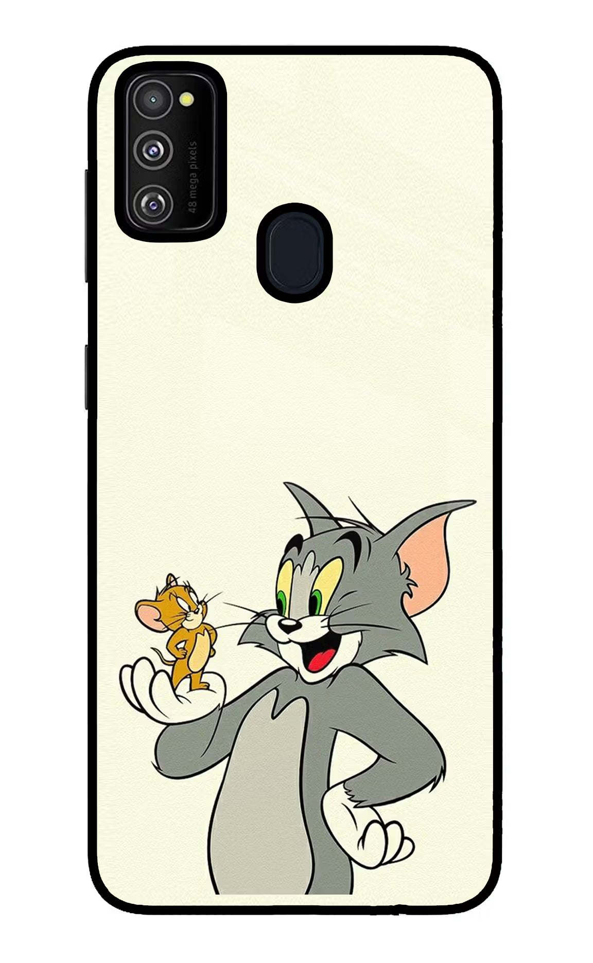 Tom & Jerry Samsung M21 2020 Back Cover - Tom & Jerry Samsung M21 2020 Glass Case Back Cover by Casekaro Tom & Jerry Samsung M21 2020 Glass Case Back Cover by Casekaro