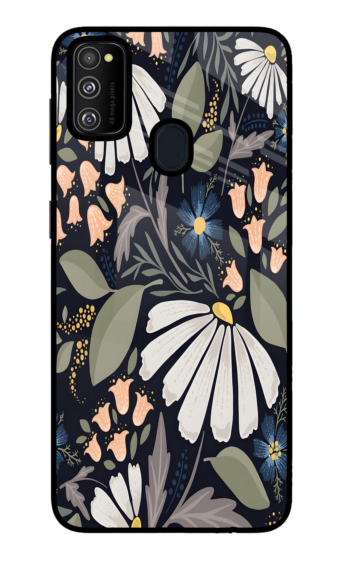 Flowers Art Samsung M21 2020 Glass Case - Flowers Art Samsung M21 2020 Glass Case Flowers Art Samsung M21 2020 Glass Case