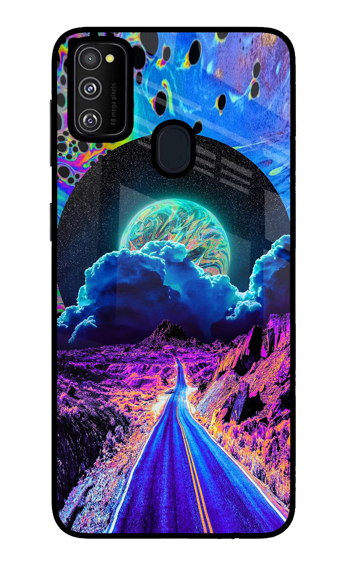 Psychedelic Painting Samsung M21 2020 Glass Case - Psychedelic Painting Samsung M21 2020 Glass Case Psychedelic Painting Samsung M21 2020 Glass Case