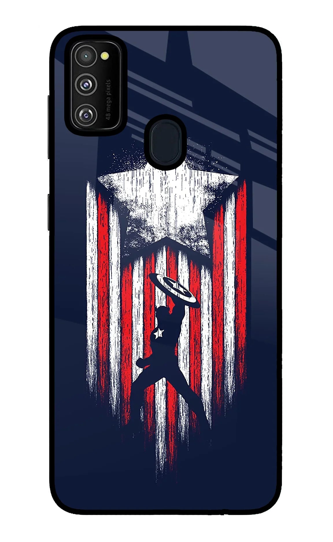 Captain America Marvel Art Samsung M21 2020 Glass Case - Captain America Marvel Art Samsung M21 2020 Glass Case Captain America Marvel Art Samsung M21 2020 Glass Case
