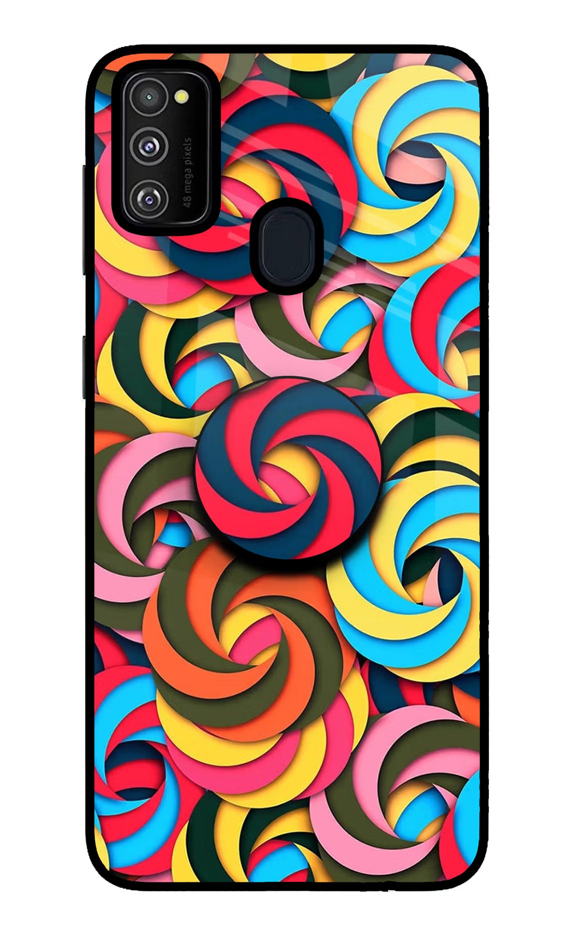 Spiral Pattern Samsung M21 2020 Glass Case - Spiral Pattern Samsung M21 2020 Glass Case Spiral Pattern Samsung M21 2020 Glass Case