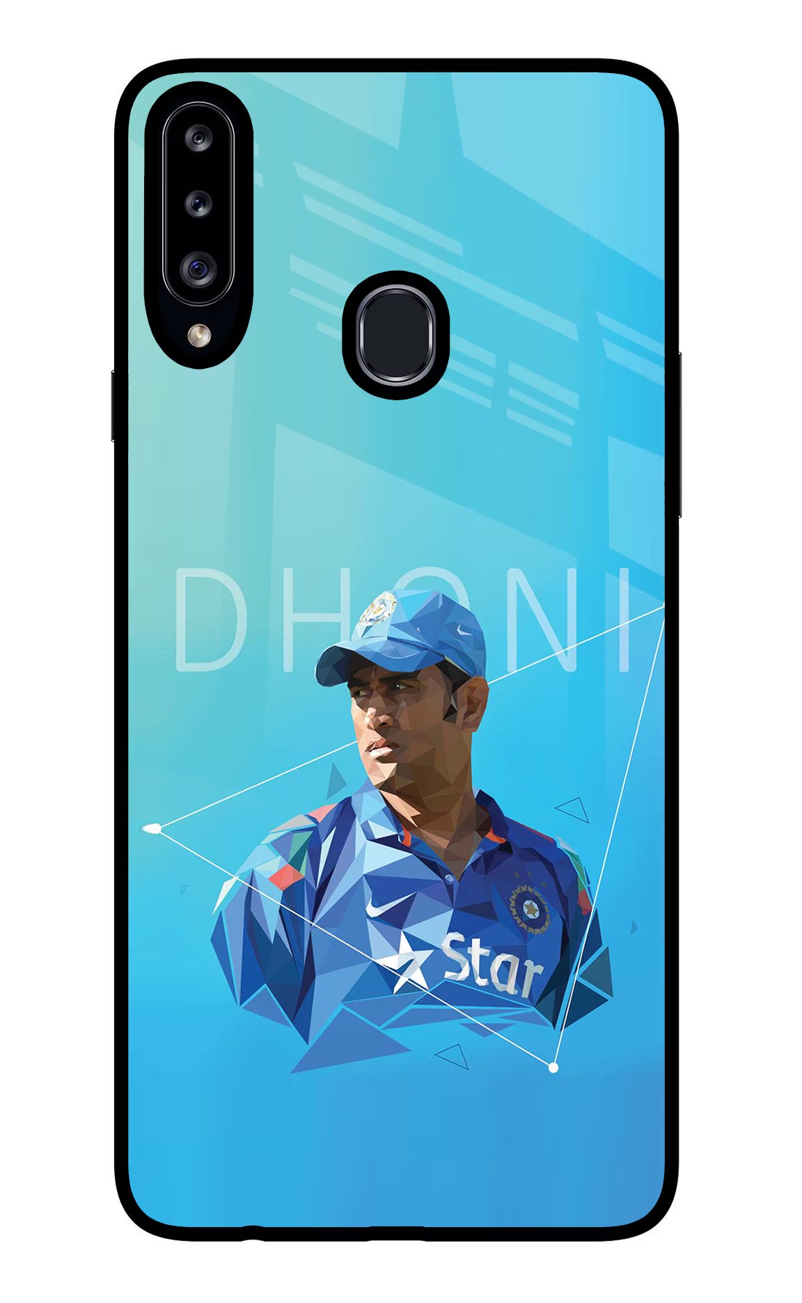 Dhoni Artwork Samsung A20s Glass Case - Dhoni Artwork Samsung A20s Glass Case Dhoni Artwork Samsung A20s Glass Case