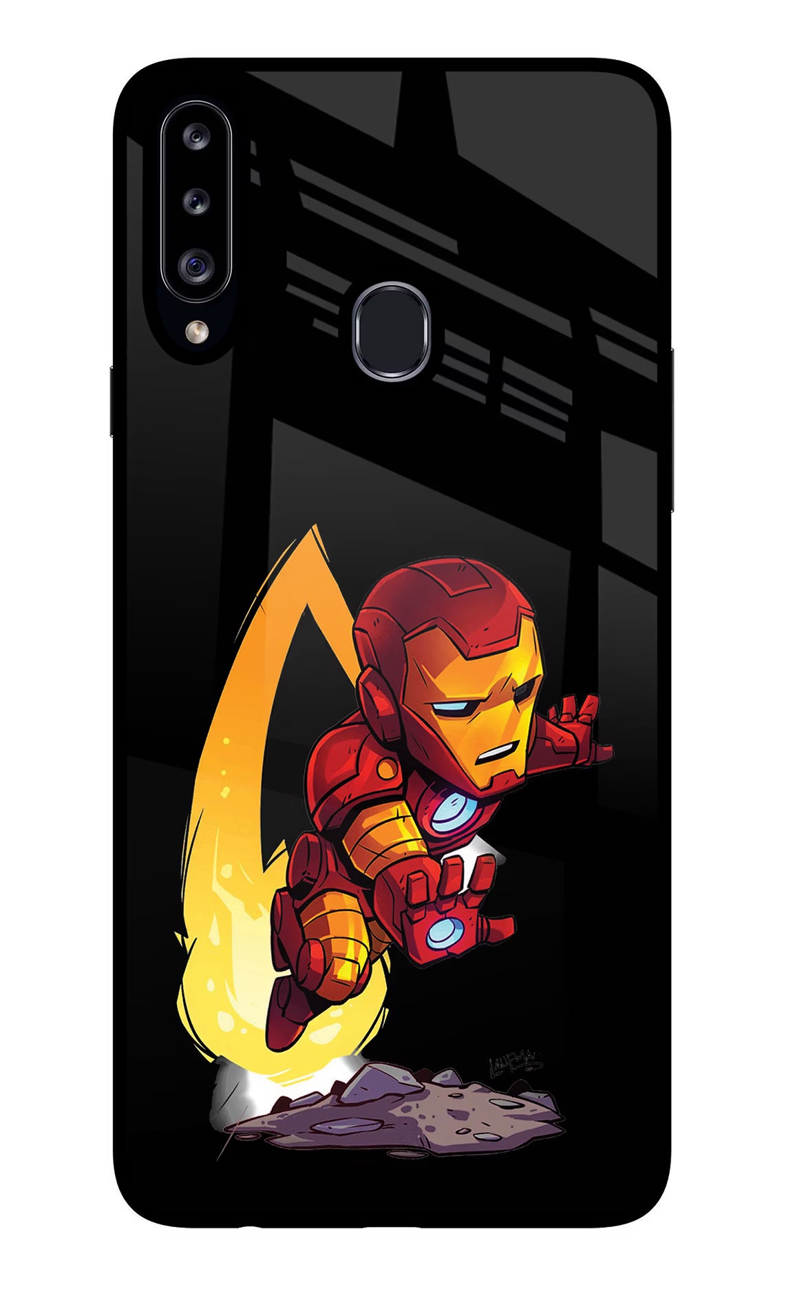 IronMan Samsung A20s Glass Case - IronMan Samsung A20s Glass Case IronMan Samsung A20s Glass Case