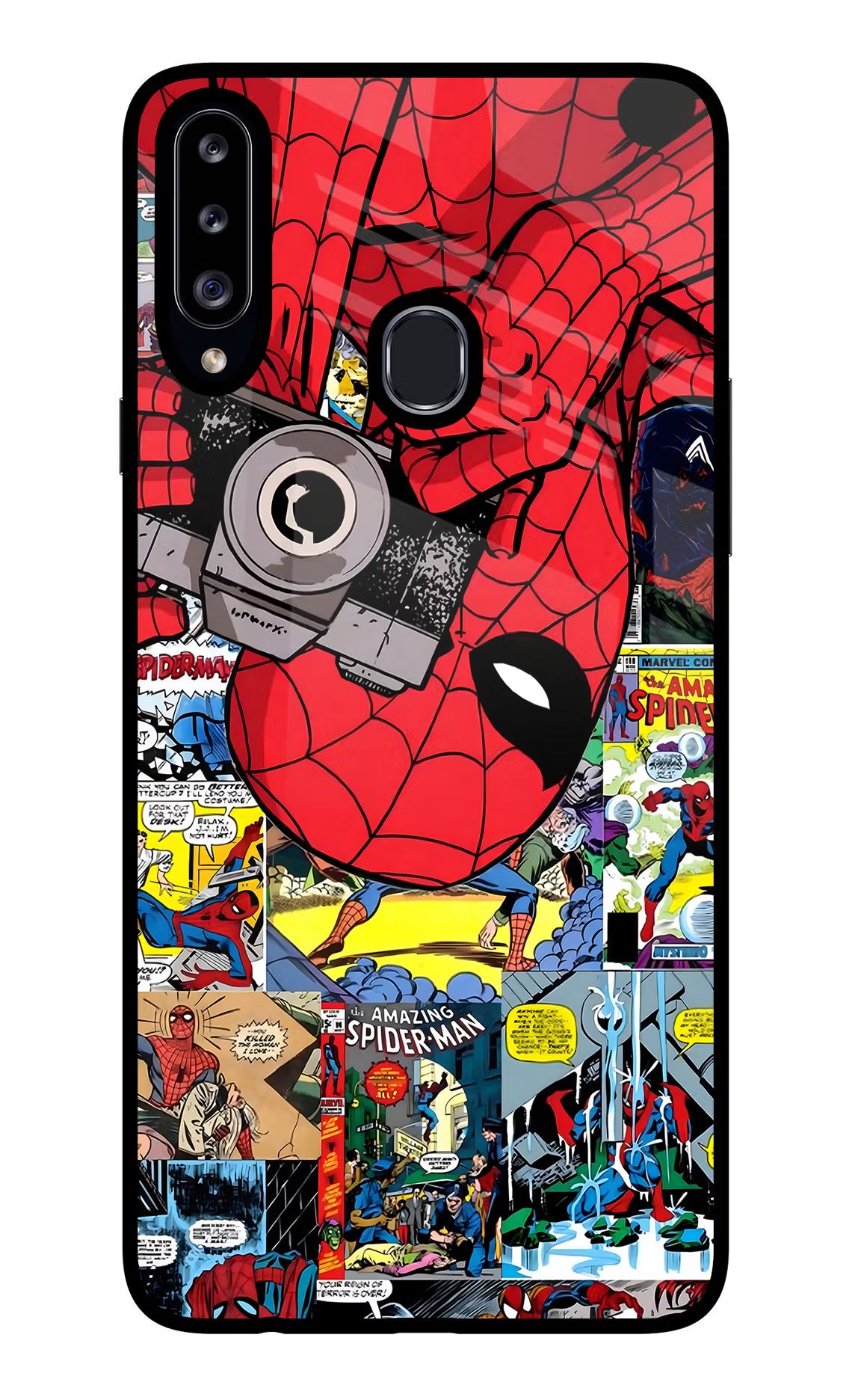 Spider Man Samsung A20s Glass Case - Spider Man Samsung A20s Glass Case Spider Man Samsung A20s Glass Case