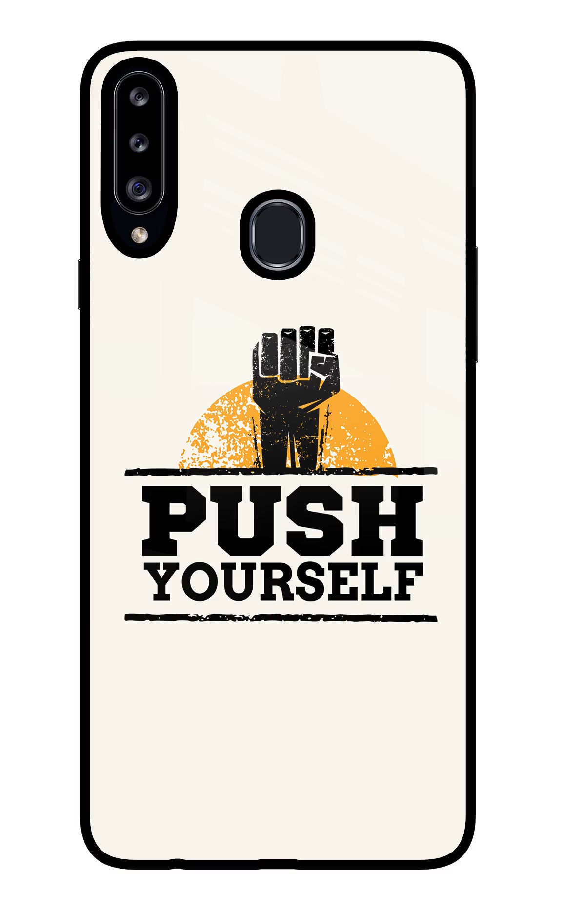Push Yourself Samsung A20s Glass Case - Push Yourself Samsung A20s Glass Case Push Yourself Samsung A20s Glass Case