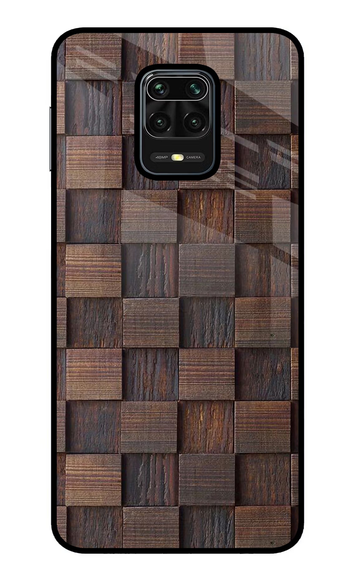 Wooden Cube Design Redmi Note 9 Pro/Pro Max Glass Case - Wooden Cube Design Redmi Note 9 Pro/Pro Max Glass Case Wooden Cube Design Redmi Note 9 Pro/Pro Max Glass Case
