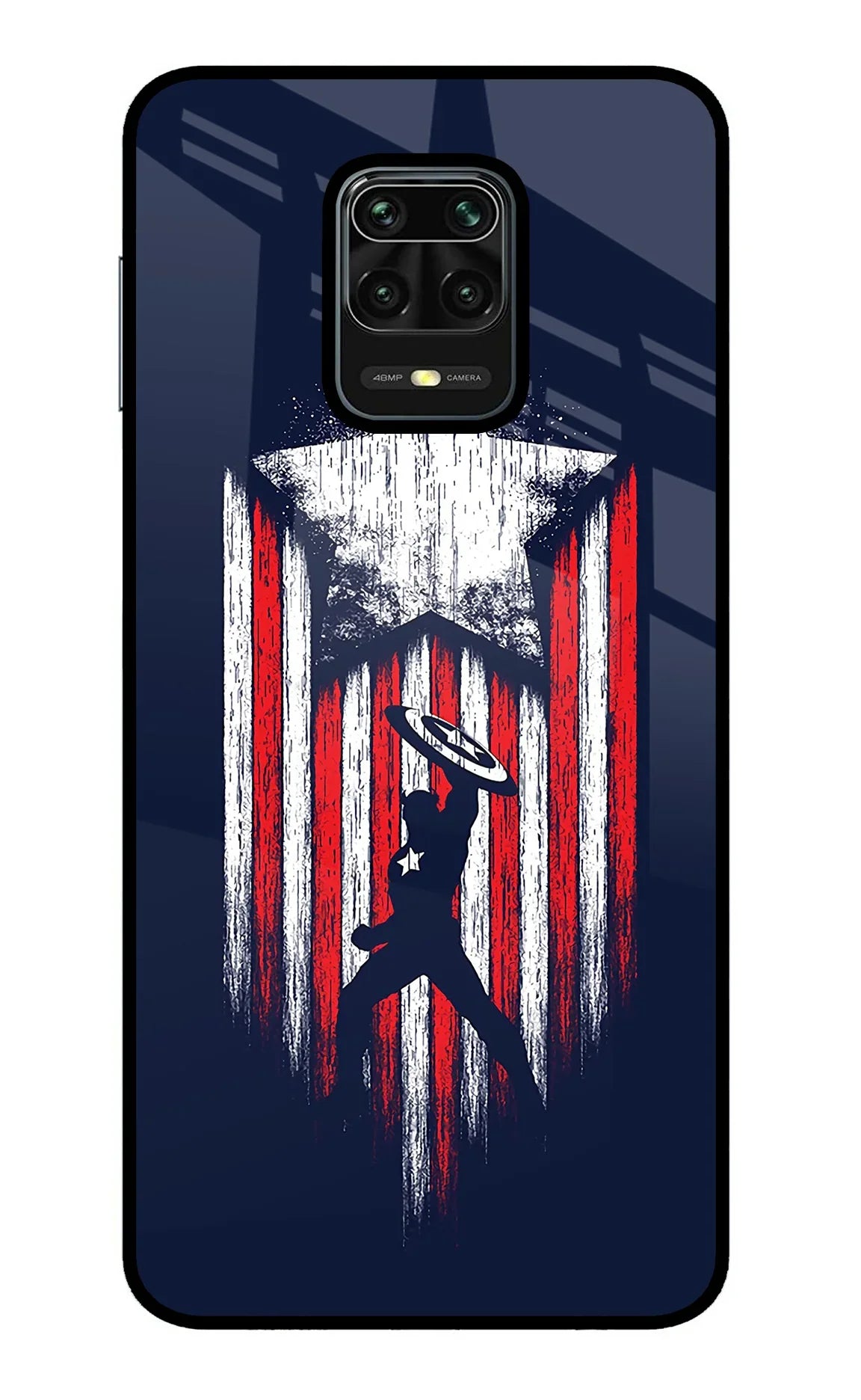 Captain America Marvel Art Redmi Note 9 Pro/Pro Max Glass Case - Captain America Marvel Art Redmi Note 9 Pro/Pro Max Glass Case Captain America Marvel Art Redmi Note 9 Pro/Pro Max Glass Case