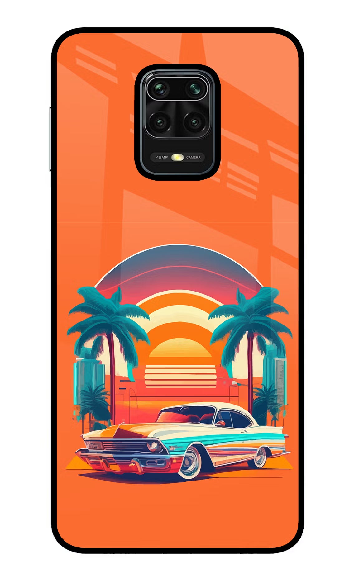 Palm Drive 80s Redmi Note 9 Pro/Pro Max Glass Case - Palm Drive 80s Redmi Note 9 Pro/Pro Max Glass Case Palm Drive 80s Redmi Note 9 Pro/Pro Max Glass Case